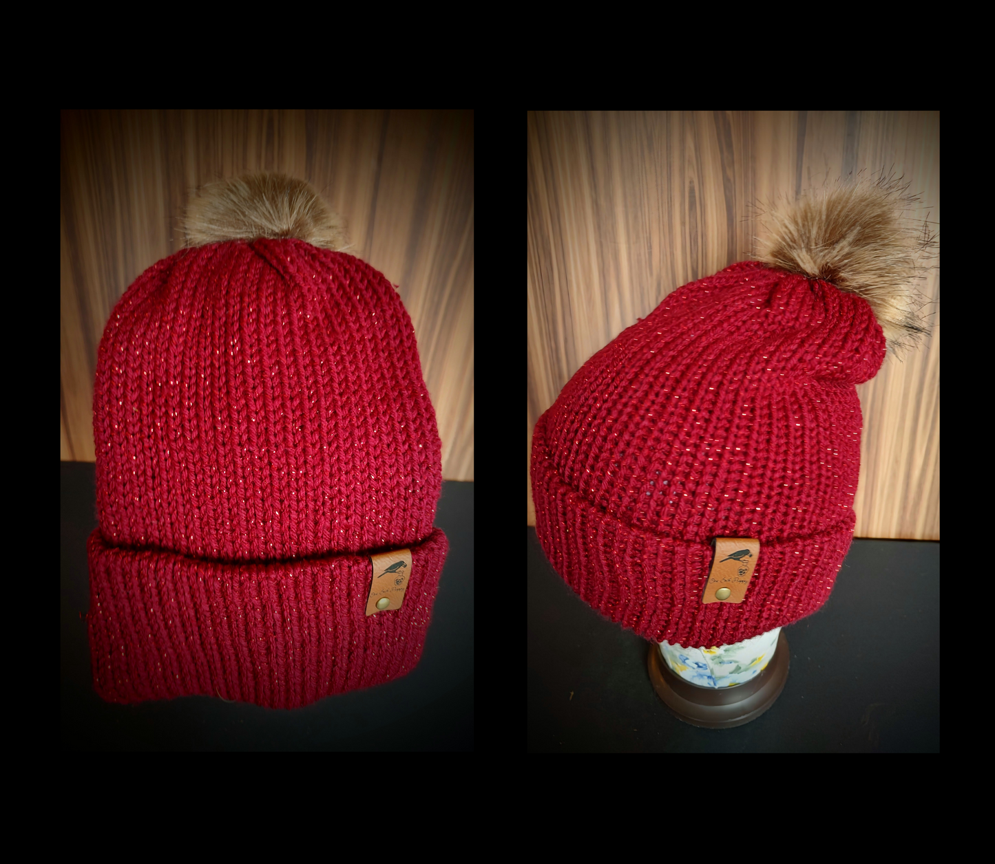 Sparkle Pom-Pom Hats