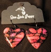 Dark Heart Mosaic Dangle Earrings