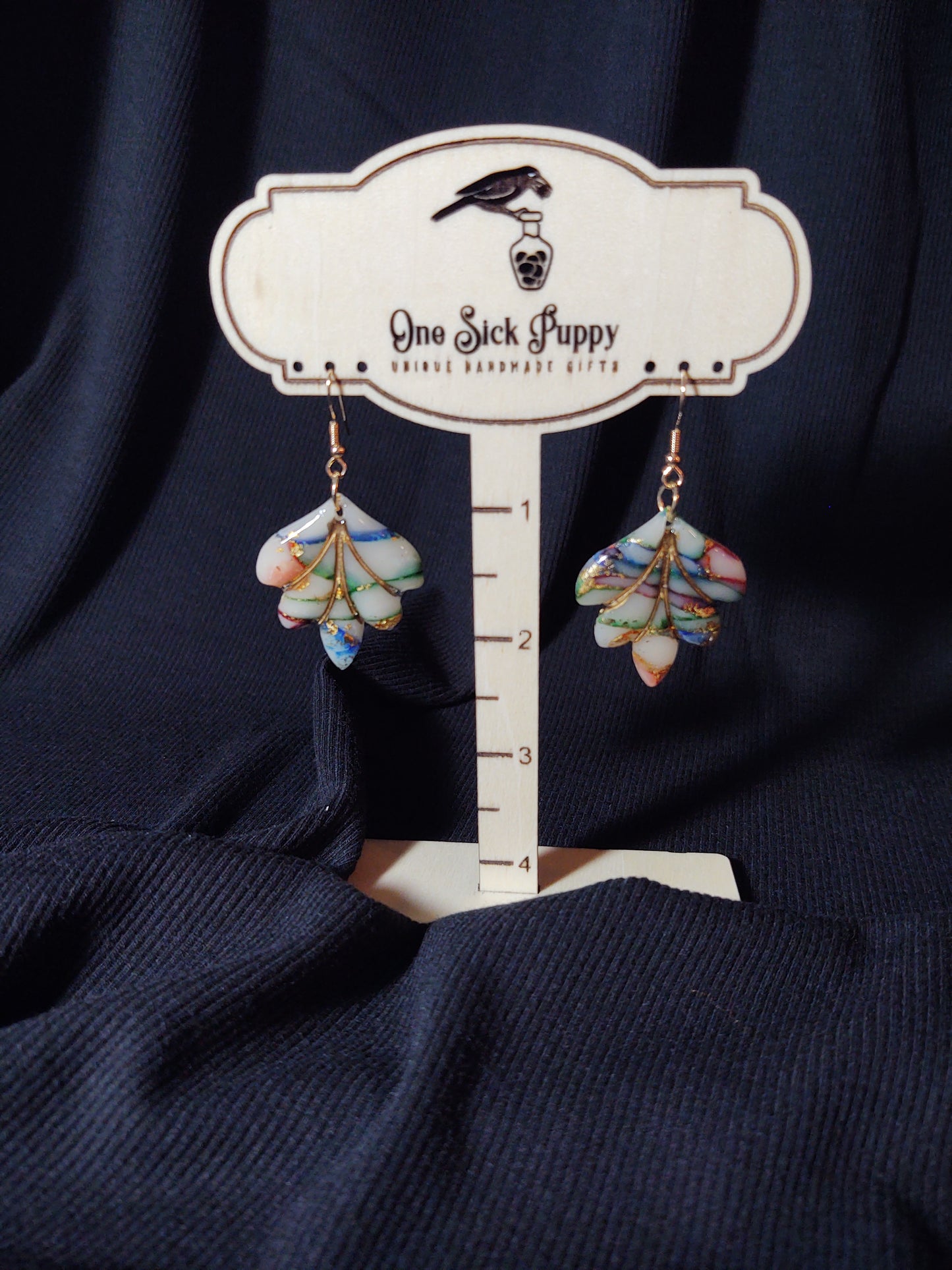 Mosaic filagree earrings
