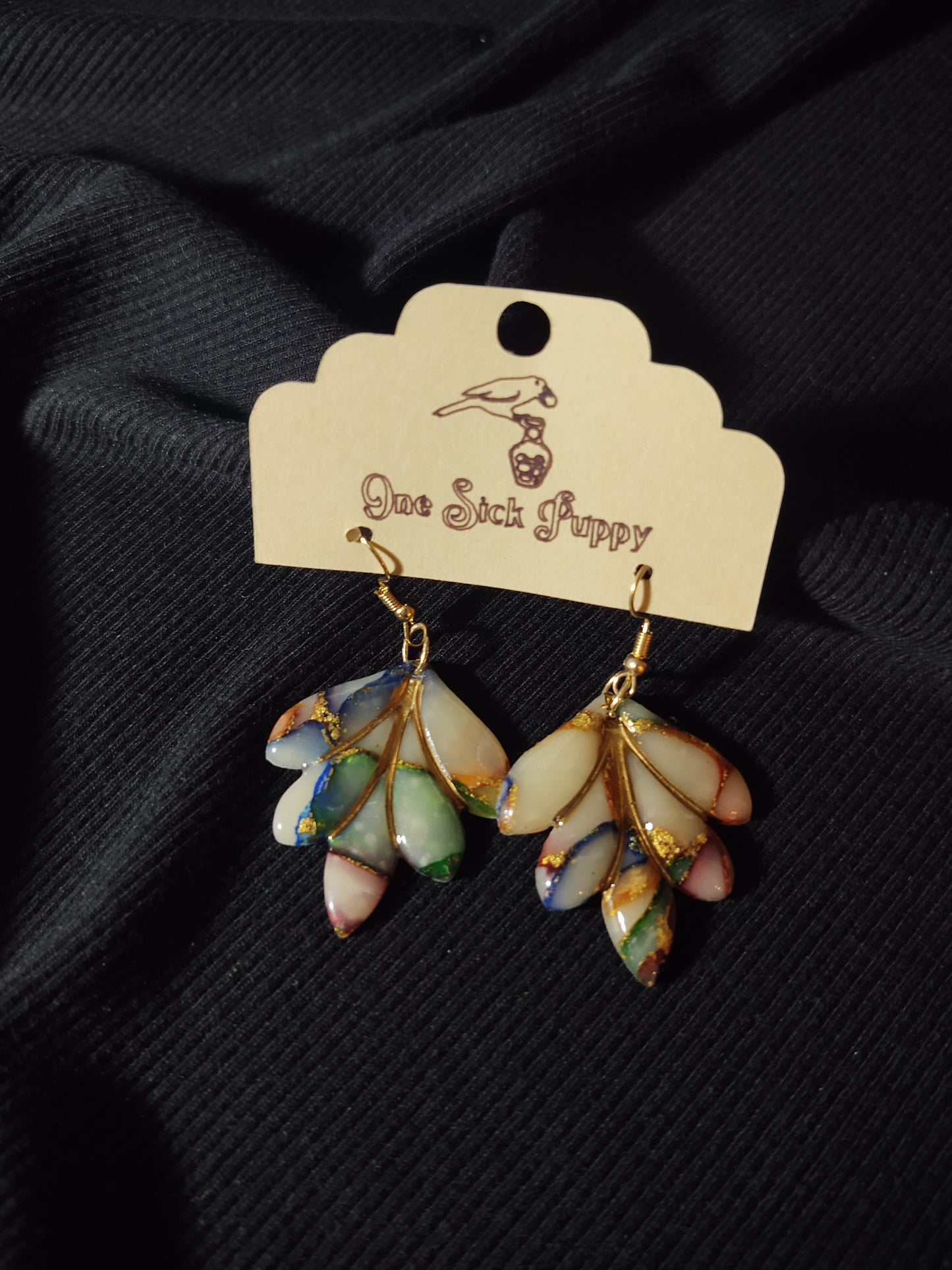 Mosaic filagree earrings