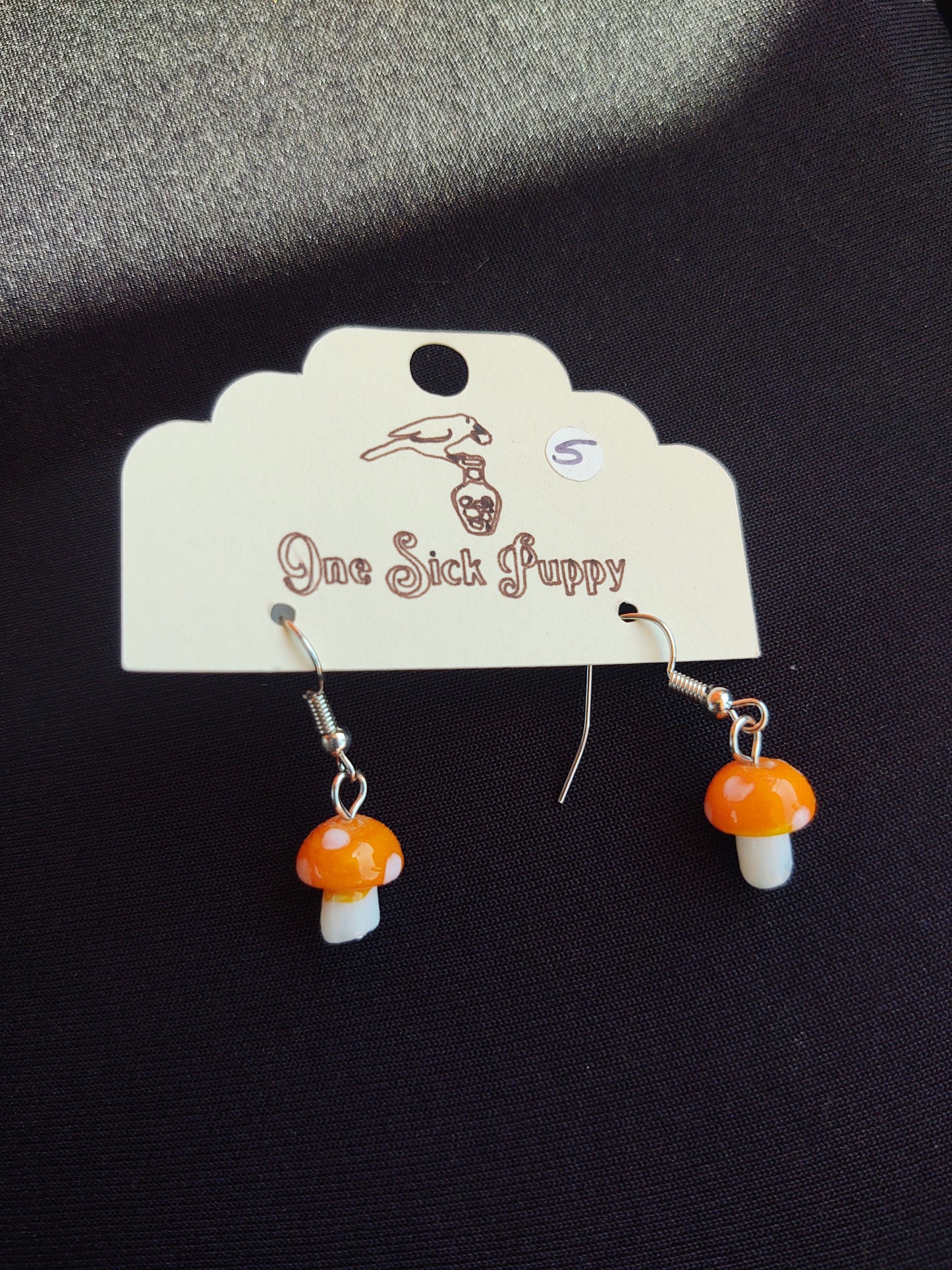 Mini Mushroom Earrings