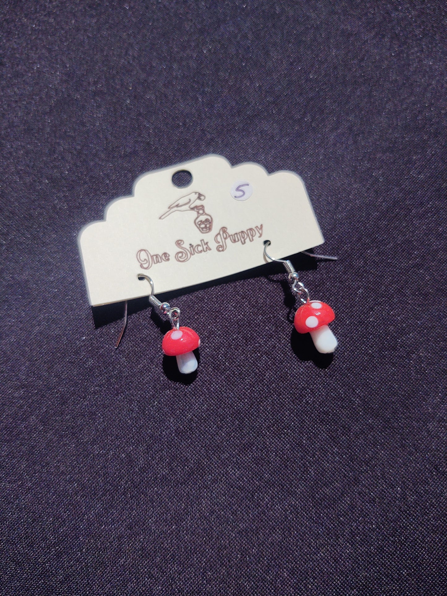 Mini Mushroom Earrings