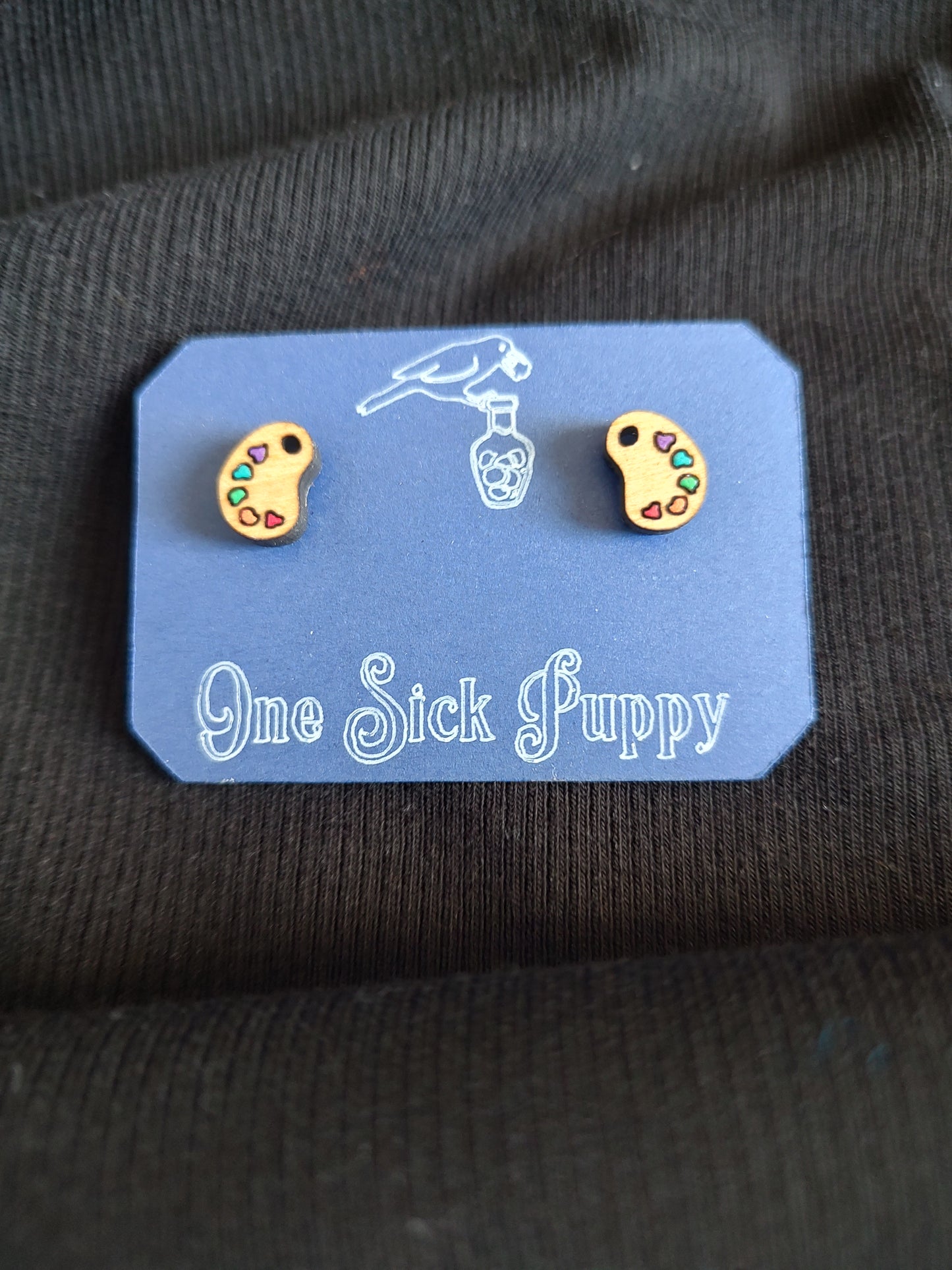 Paint Pallet Stud Earrings