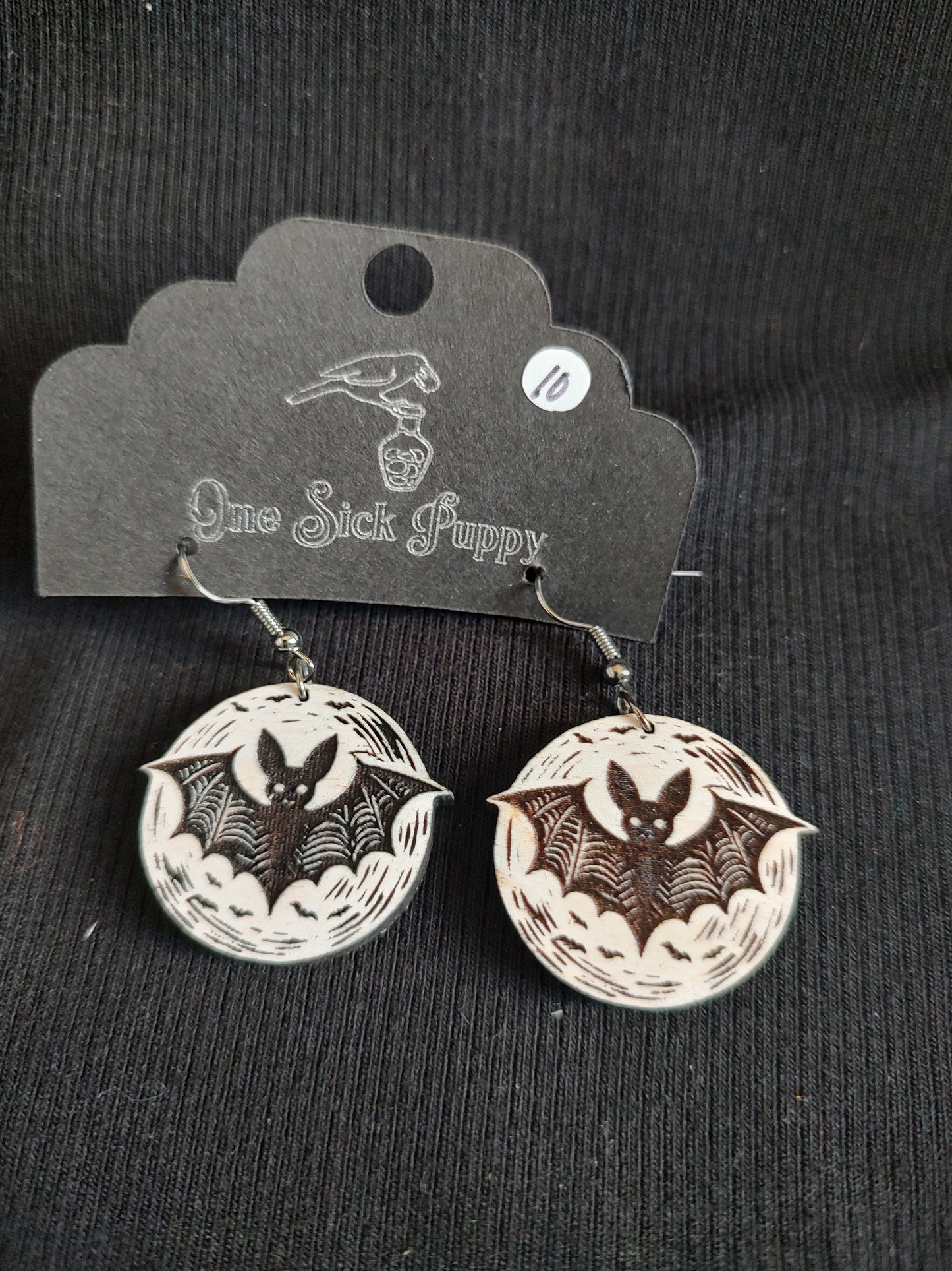 Full Moon Bat Earrings