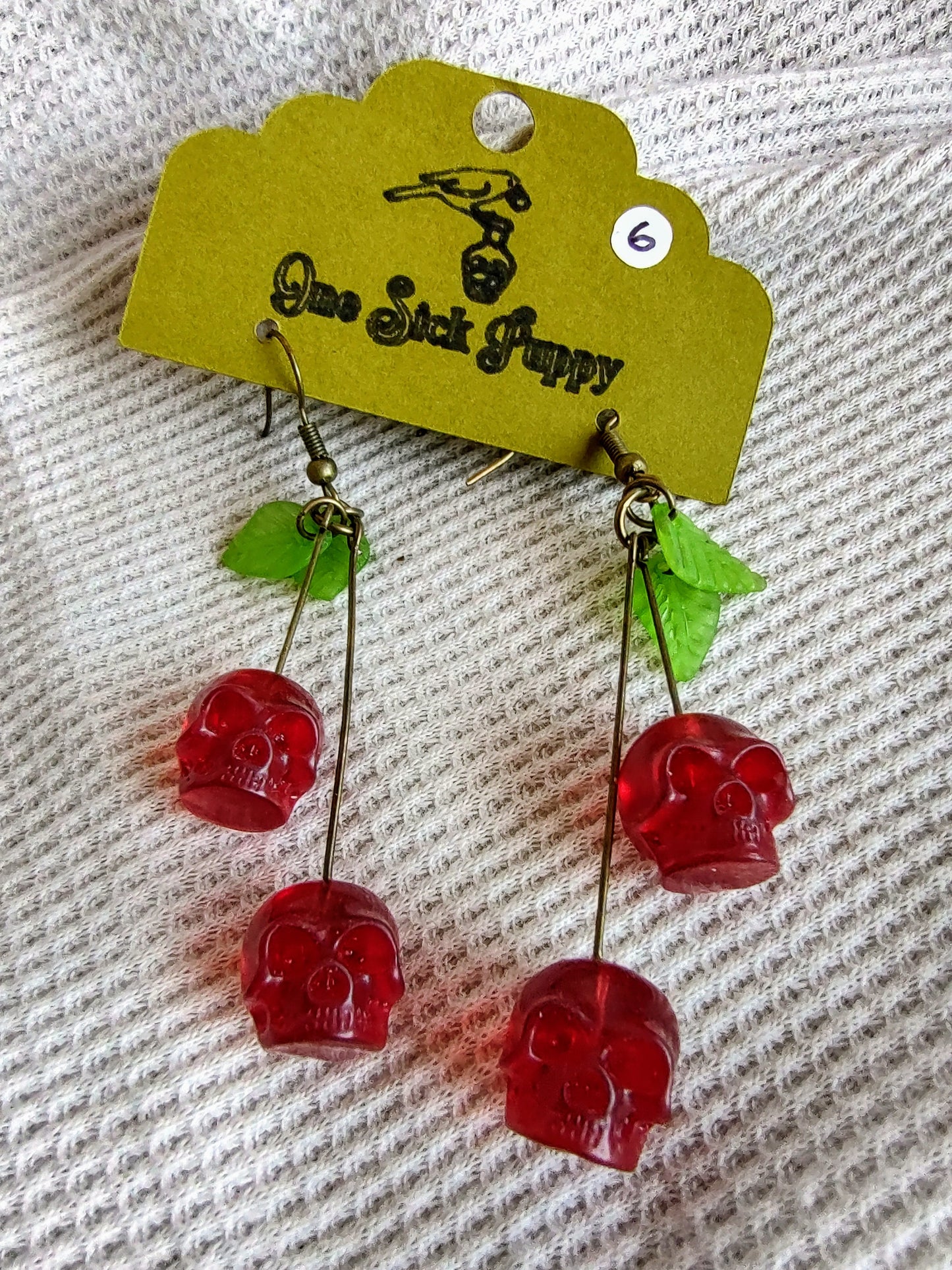 Cherry Skull Earrings