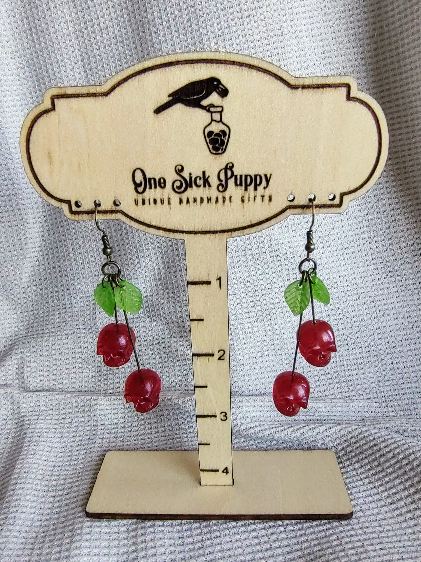 Cherry Skull Earrings