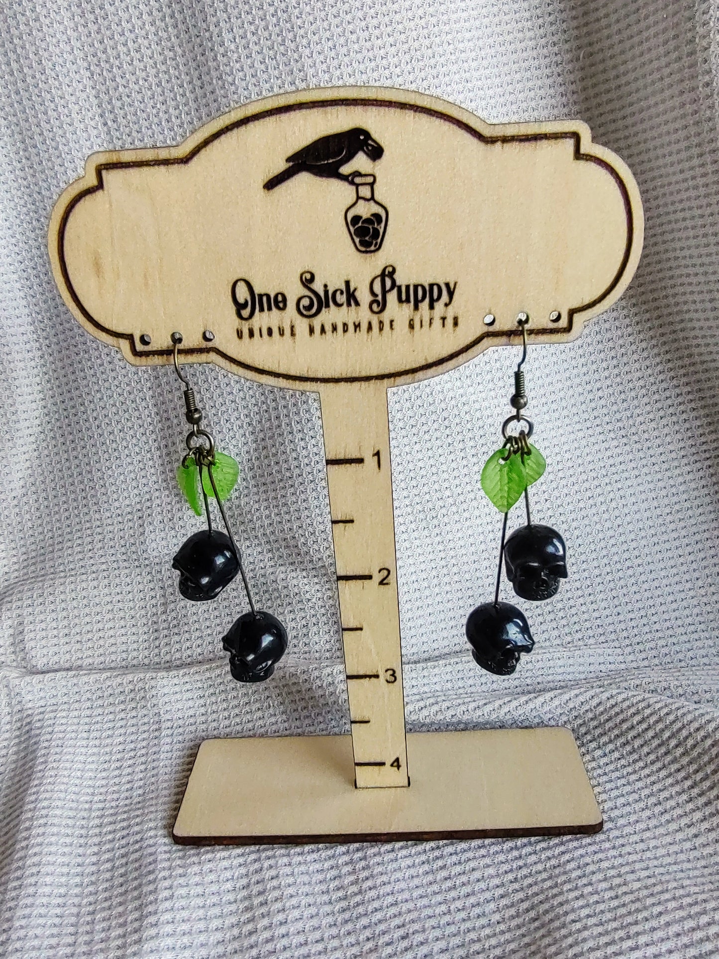 Cherry Skull Earrings