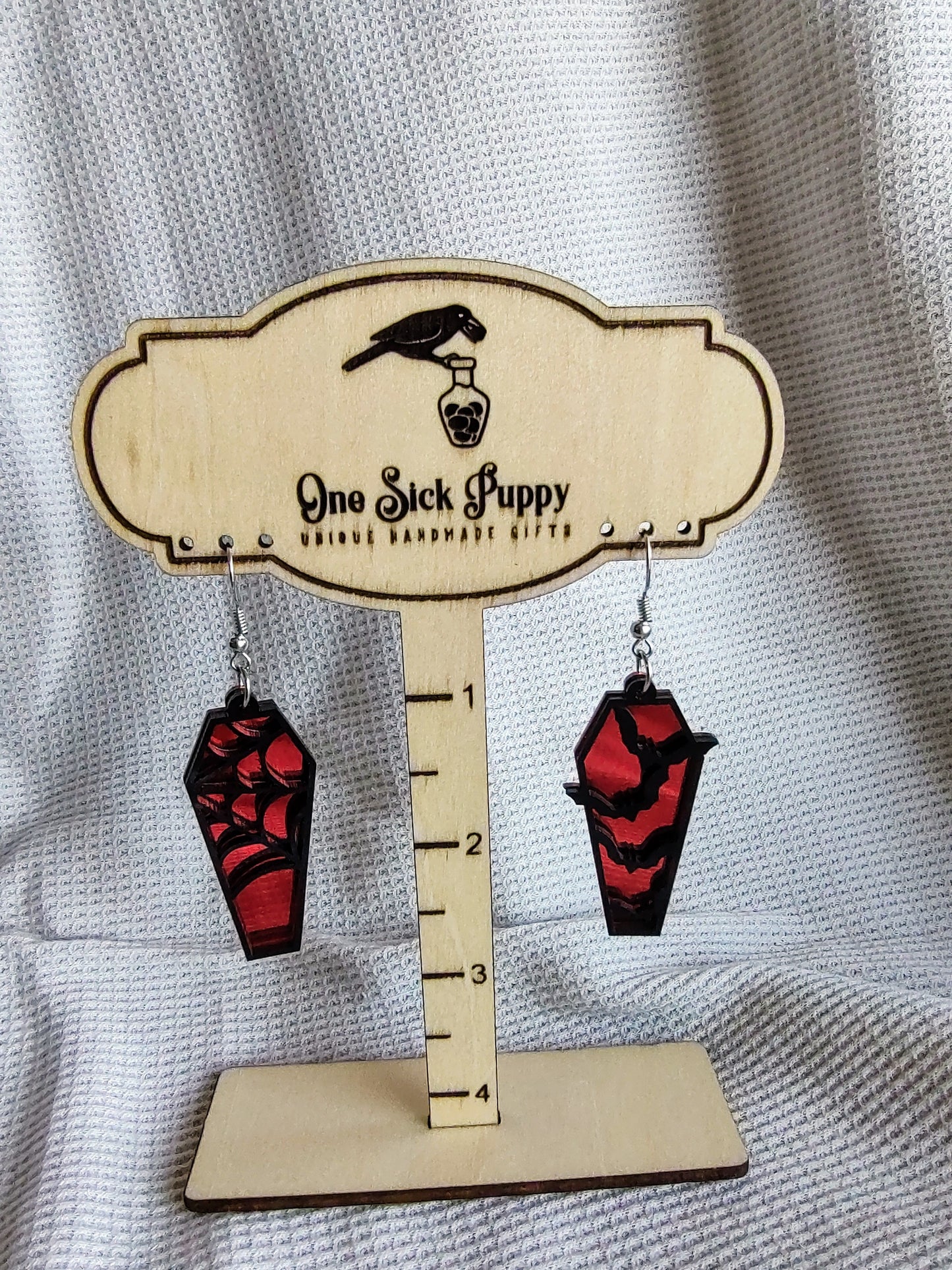 Coffin Dangle Earrings