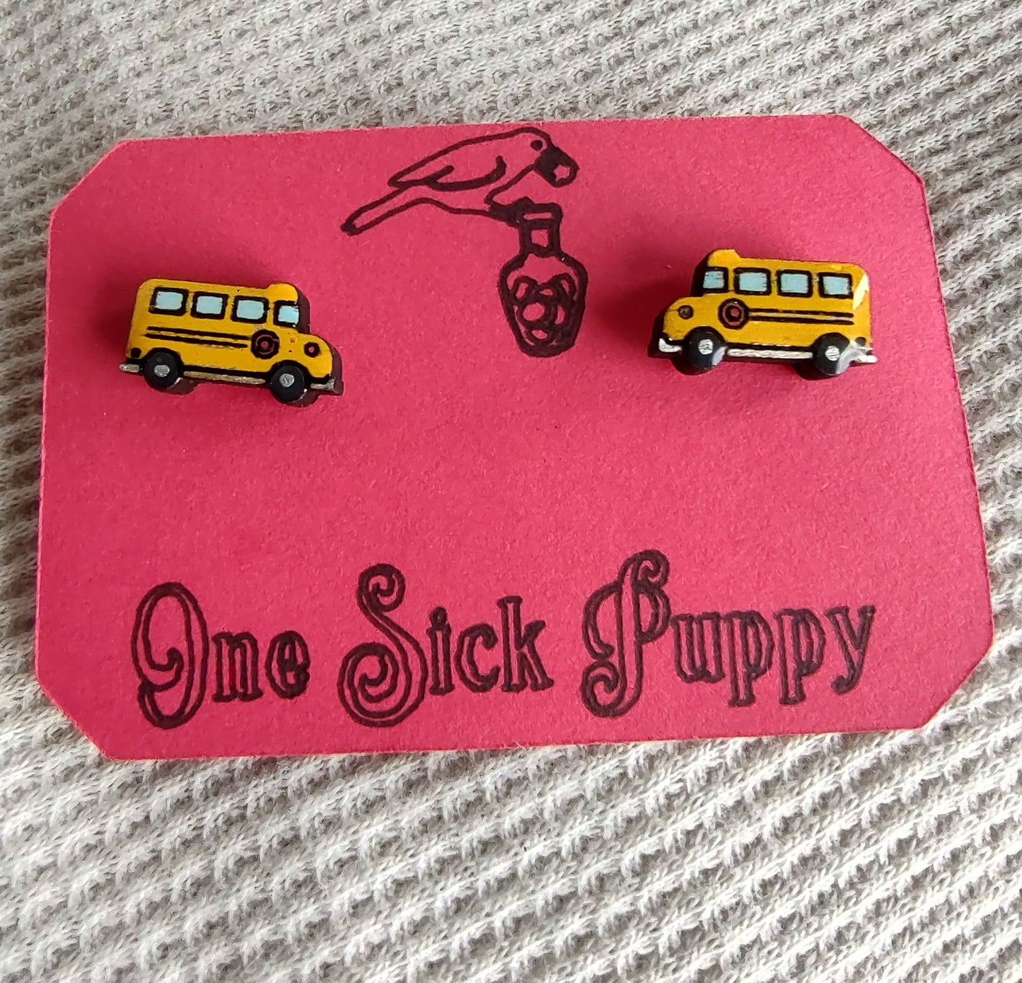 School Bus Stud Earrings