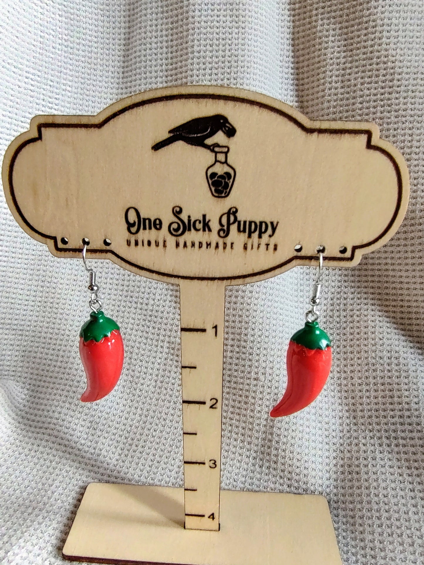 3D Chilli Pepper Earring