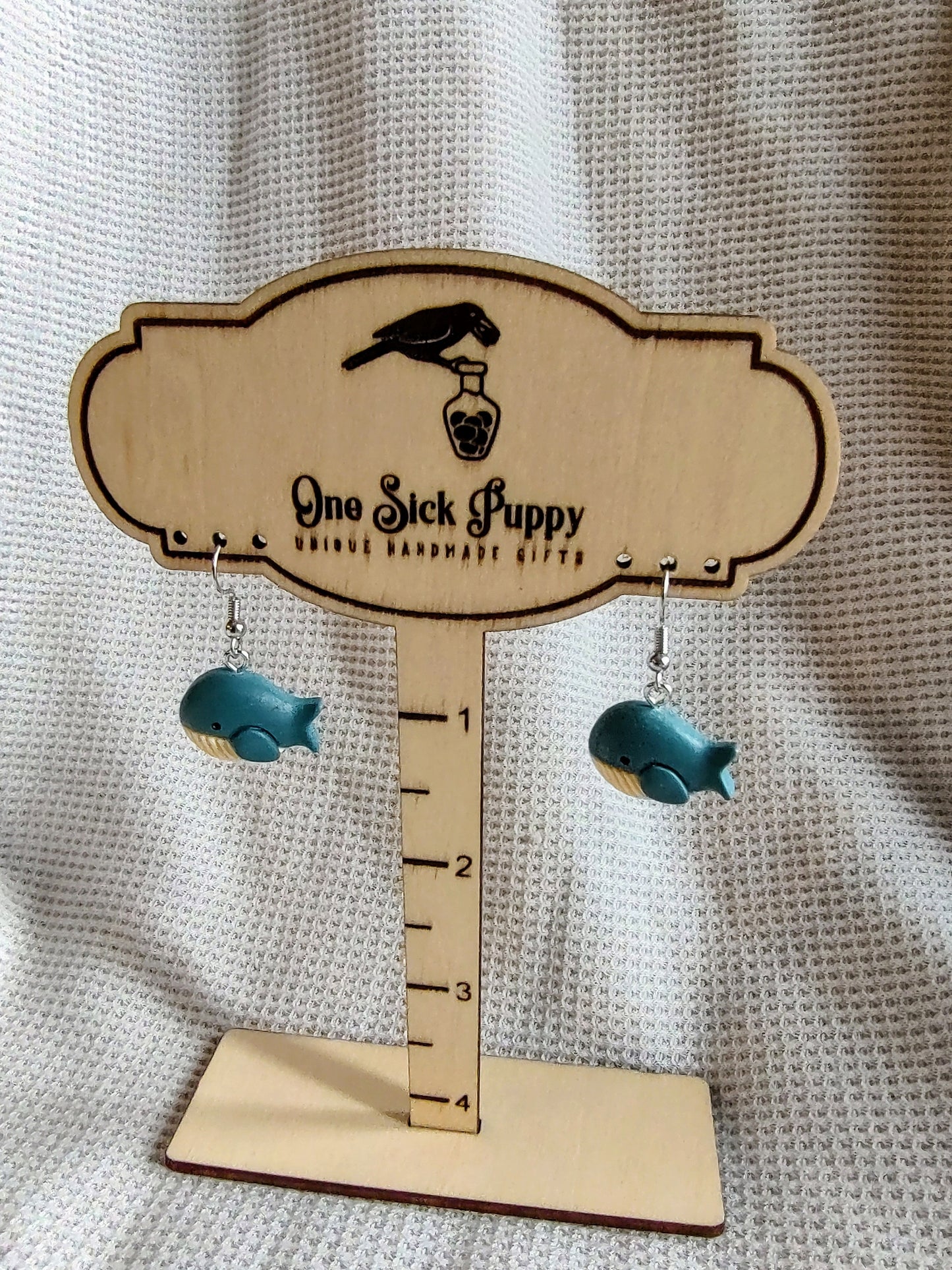 Blue Whale Earrings
