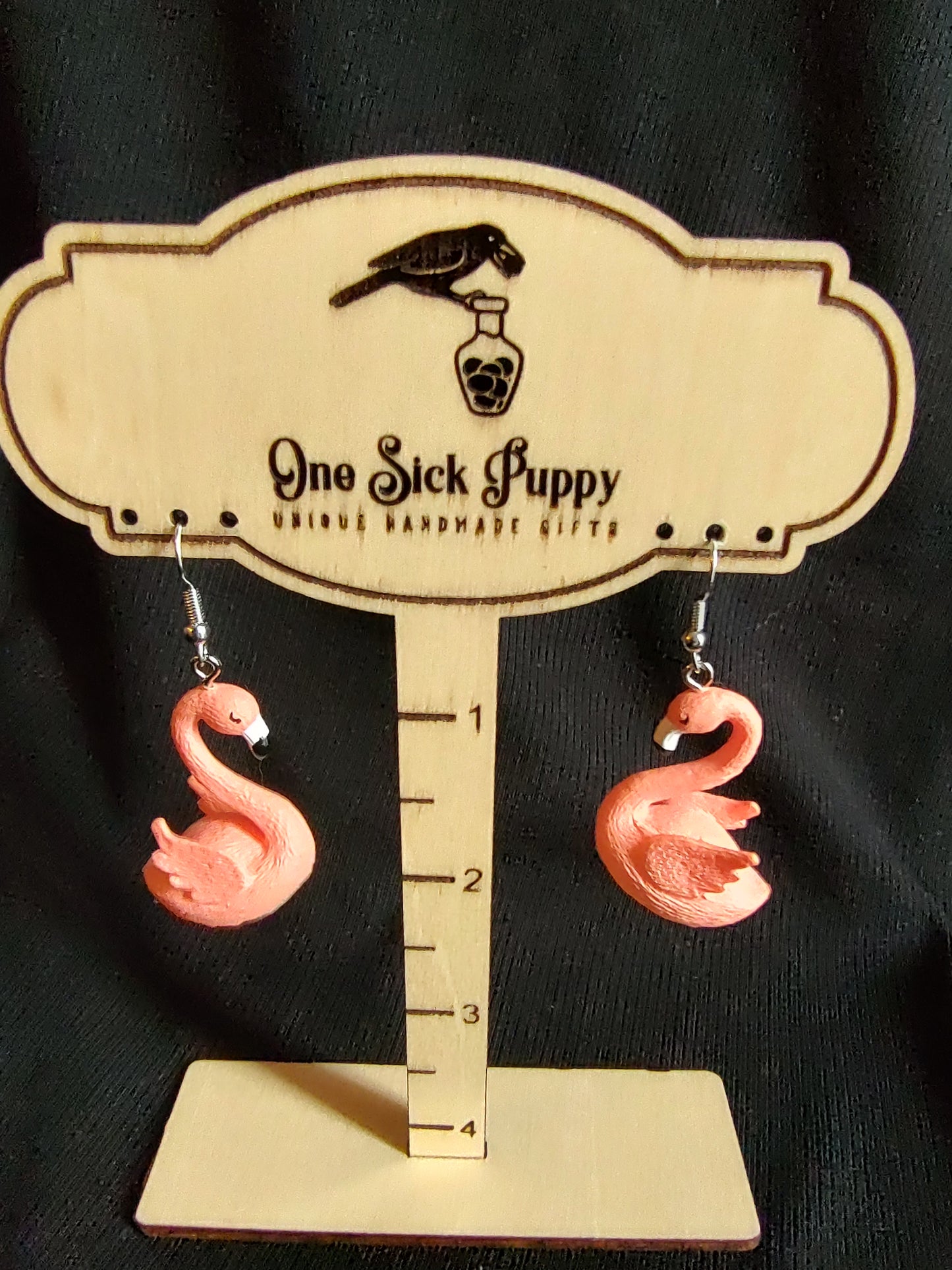 3D Flamingo Earrings