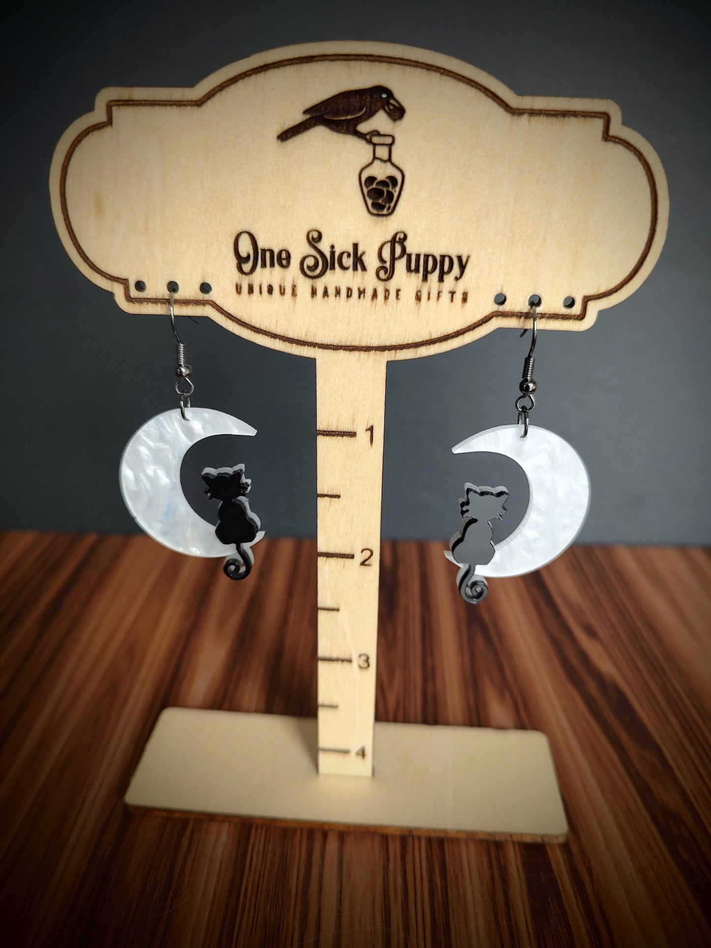 Moon Kitty Earrings