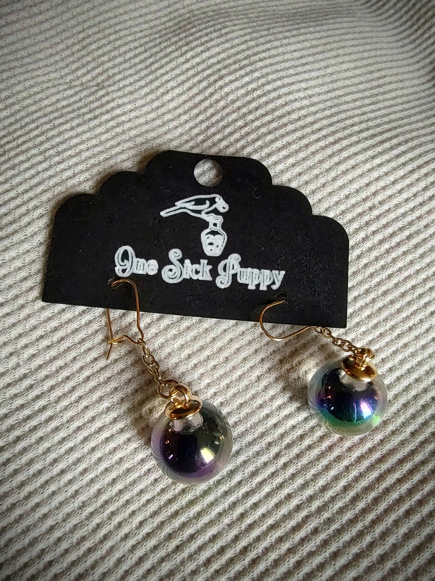 Mirror Ball Dangle Earrings