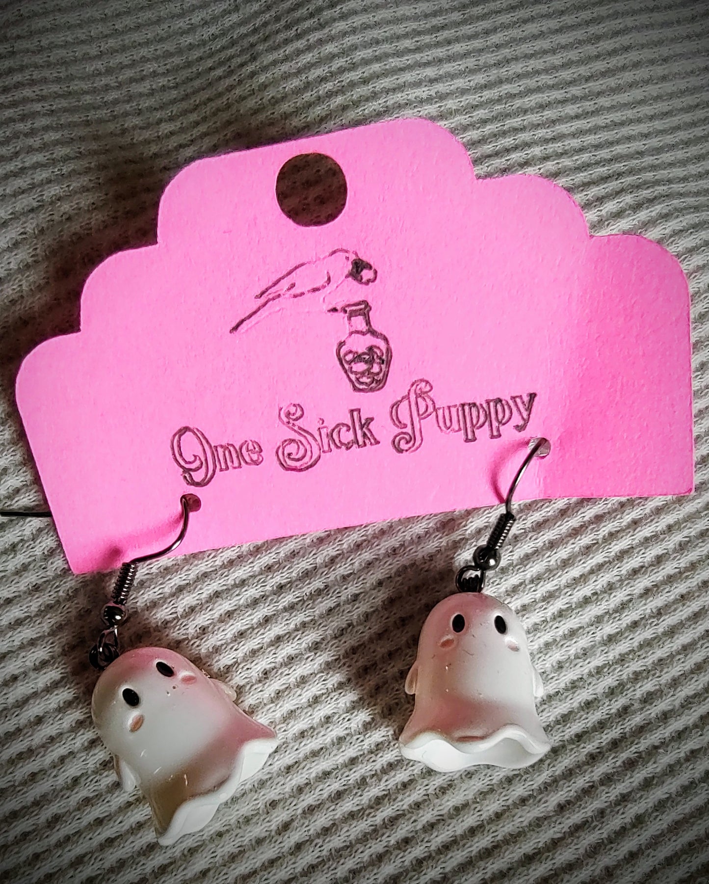 Blushing Ghost Earring