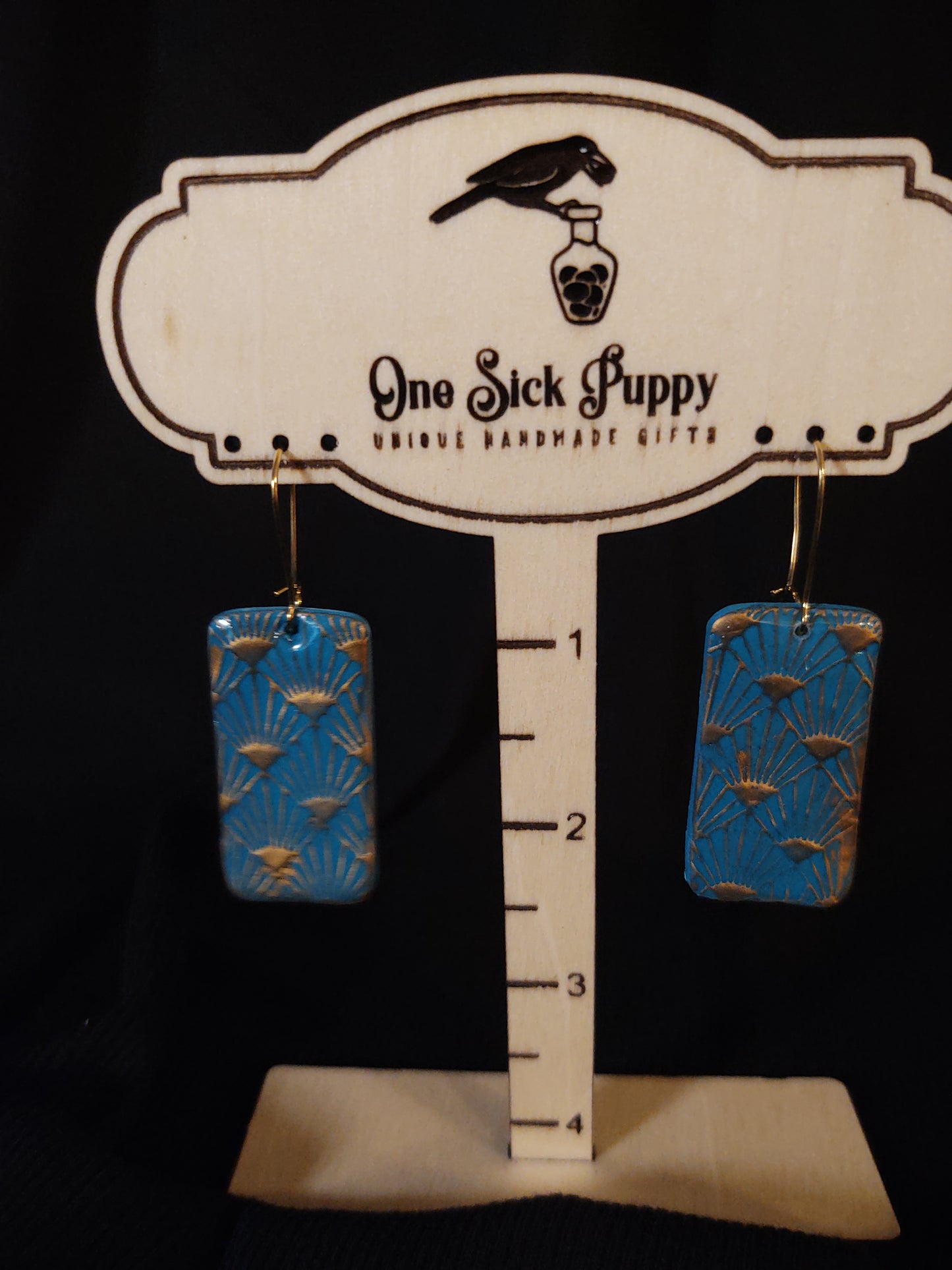 Teal Deco Dangles