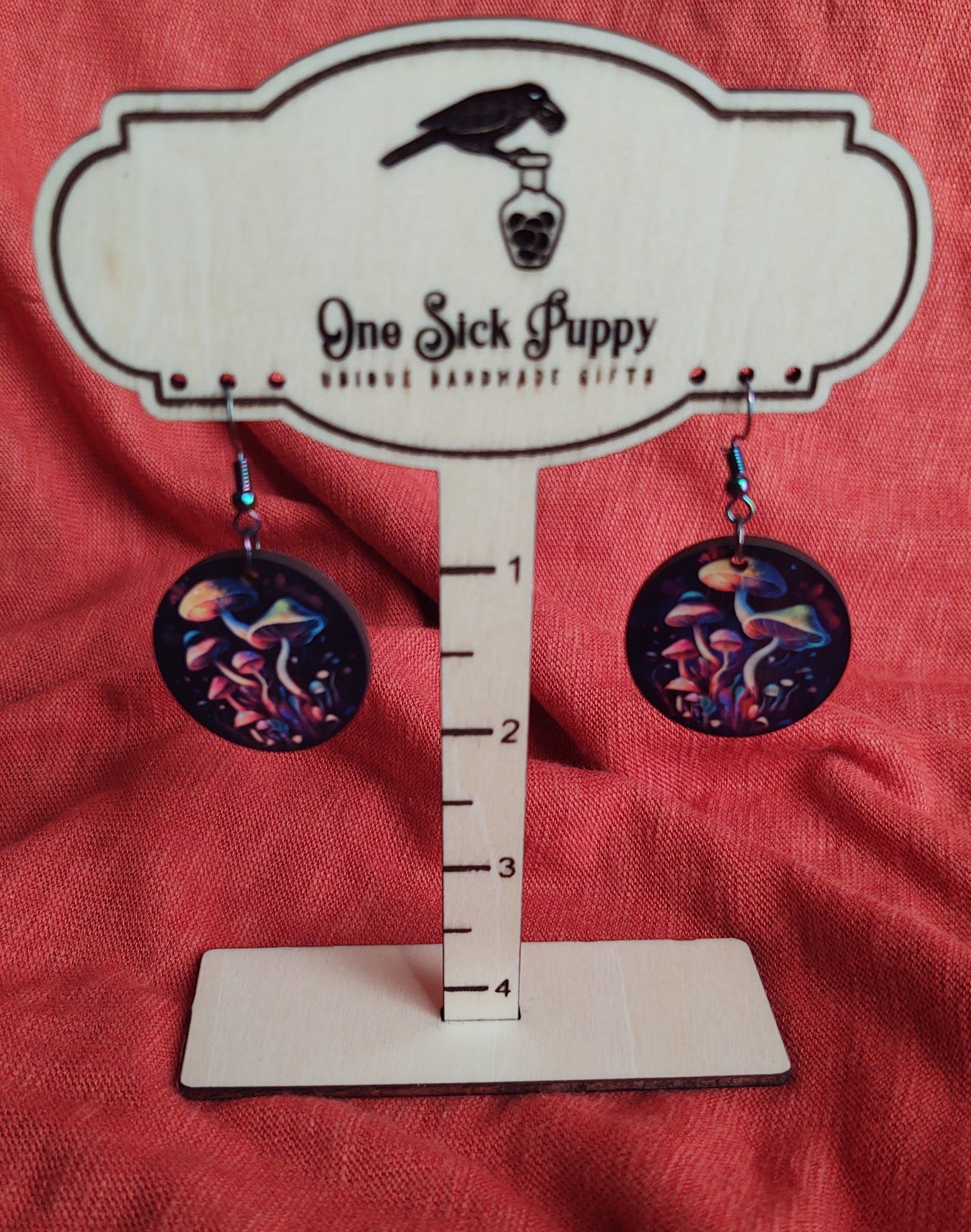 Trippy Mushroom Dangles