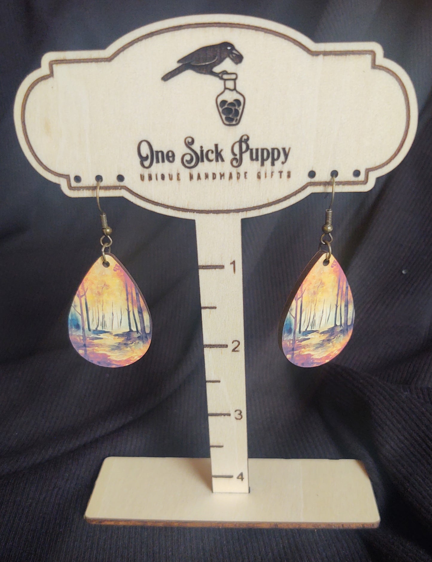 Watercolor Trail Wooden Dangles