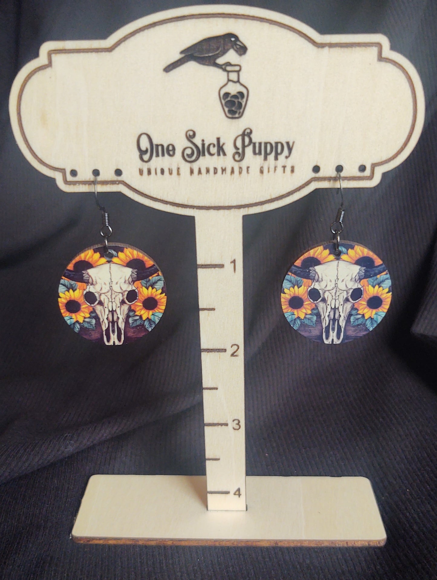 Slightly Morbid Sunflower Dangles