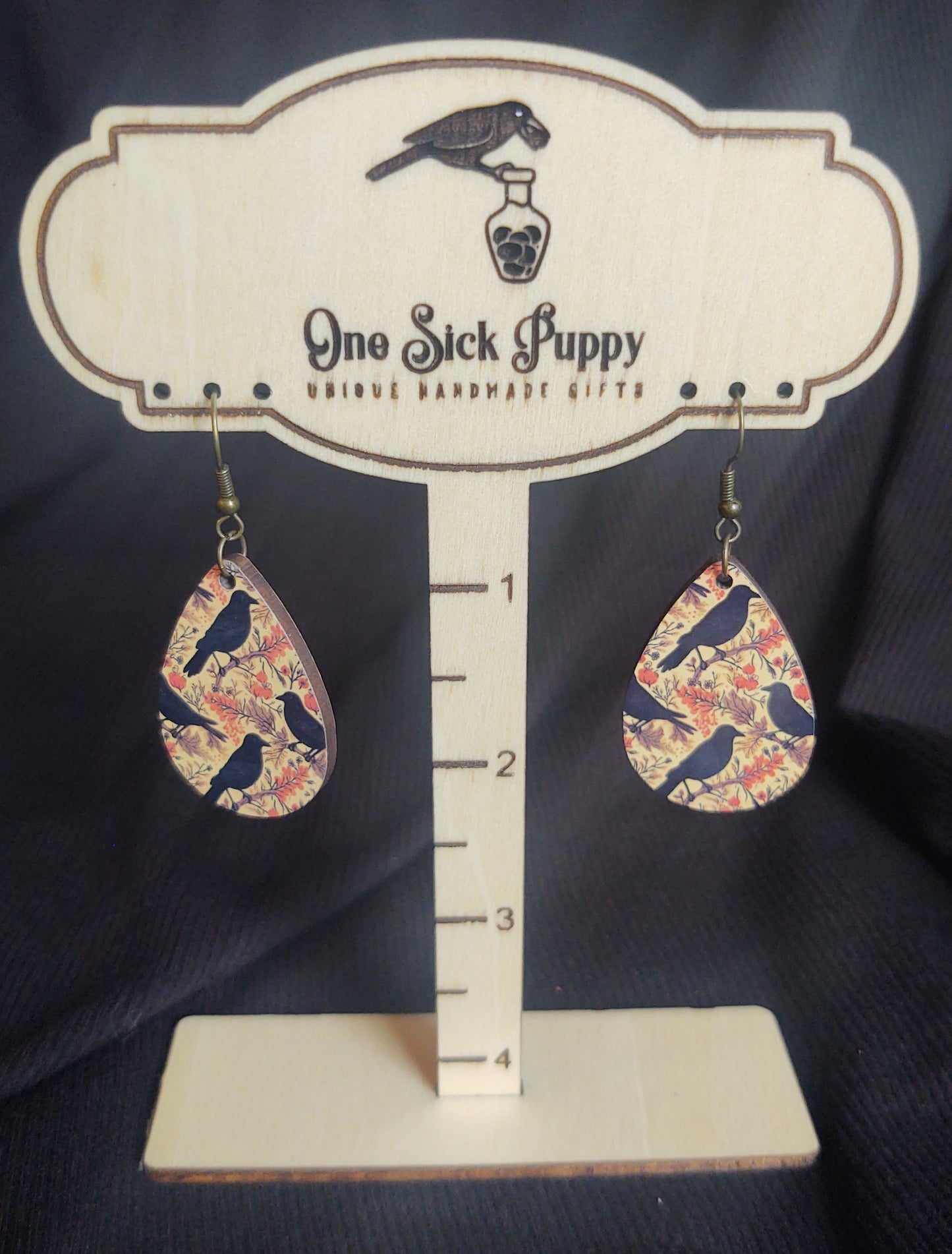 Hi Crows Wooden Dangles