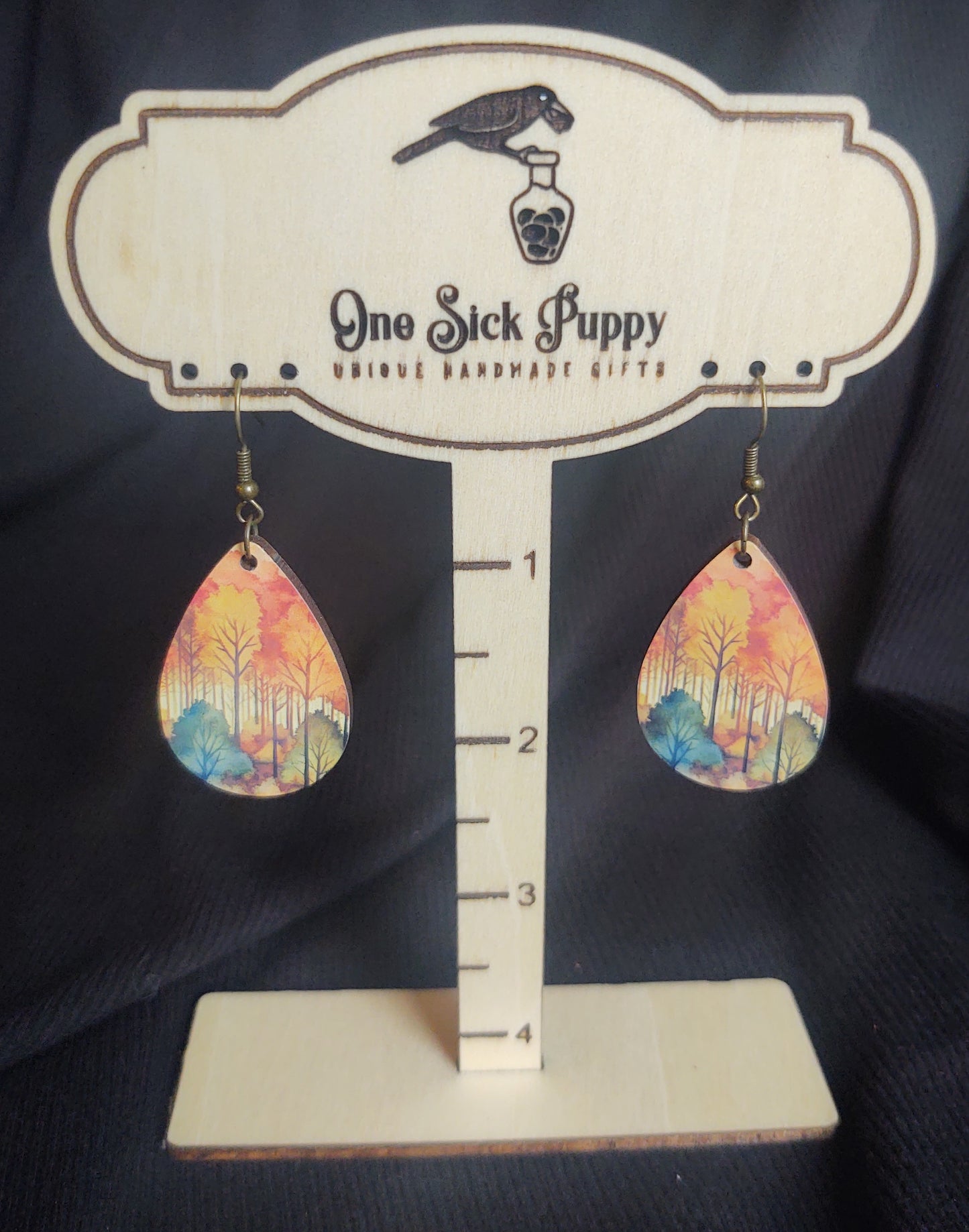 Fall Foliage Wooden Dangles