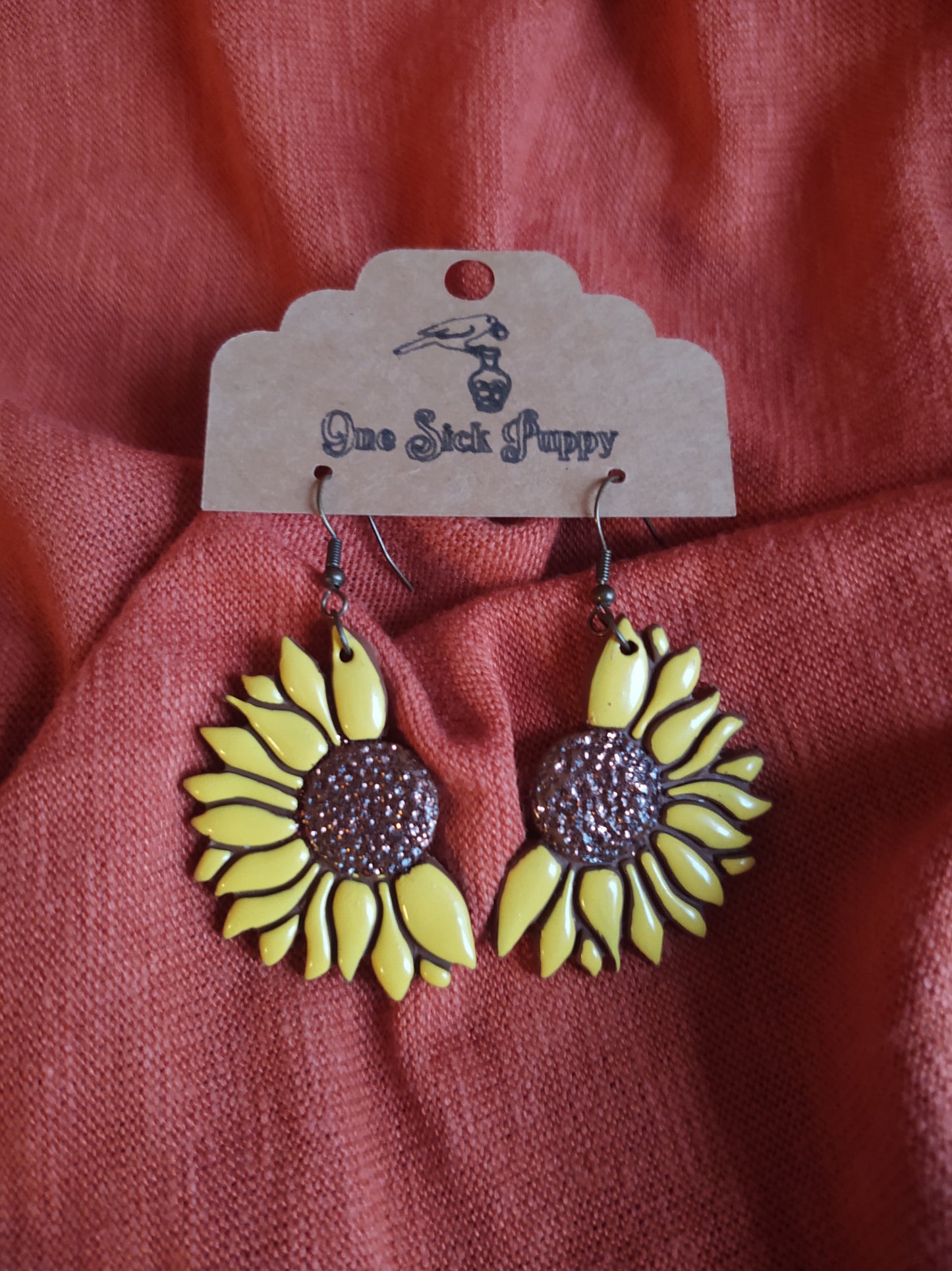 Sunflower Dangle Earrings