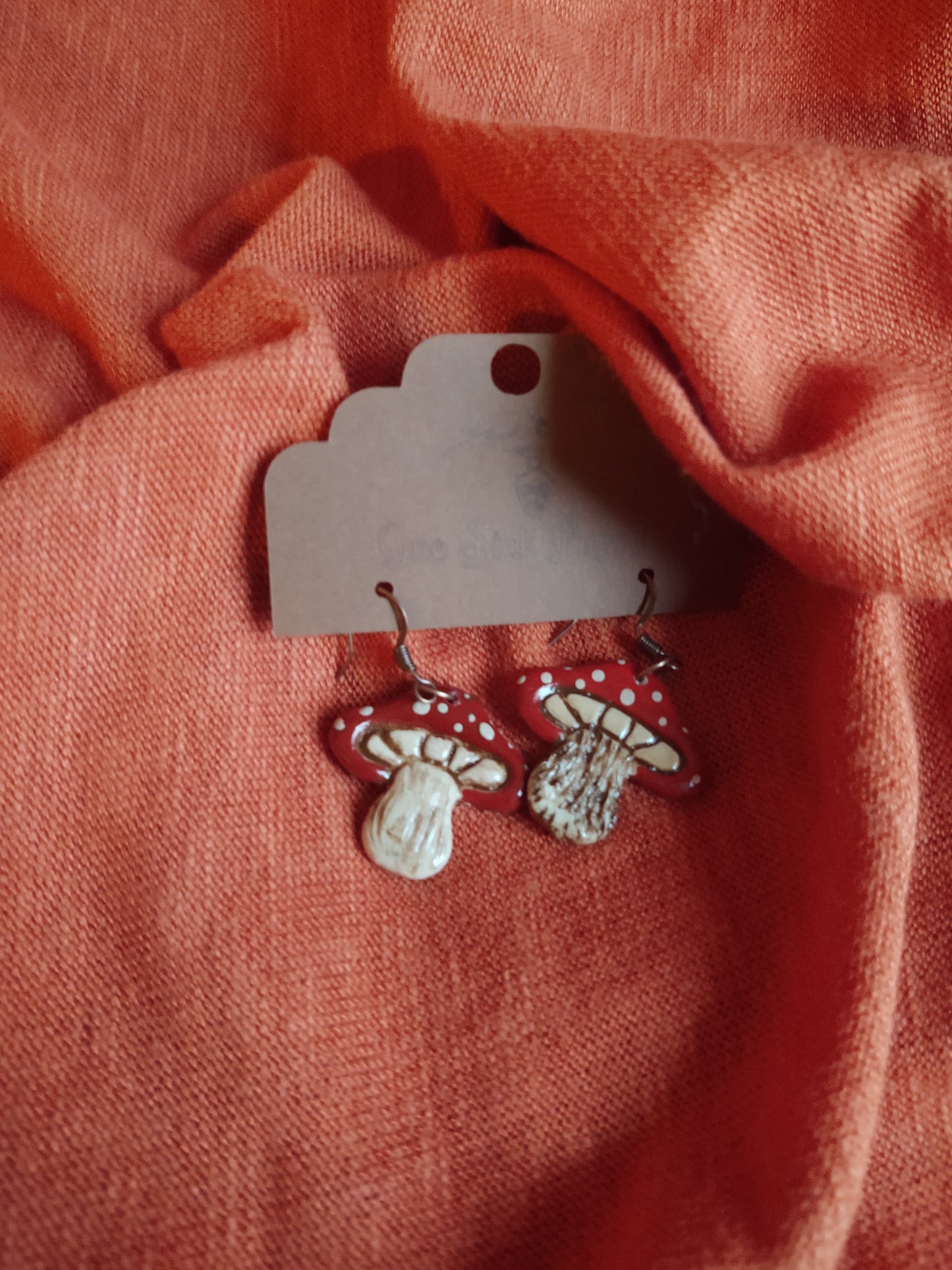 70s Mushroom Dangle Earrings