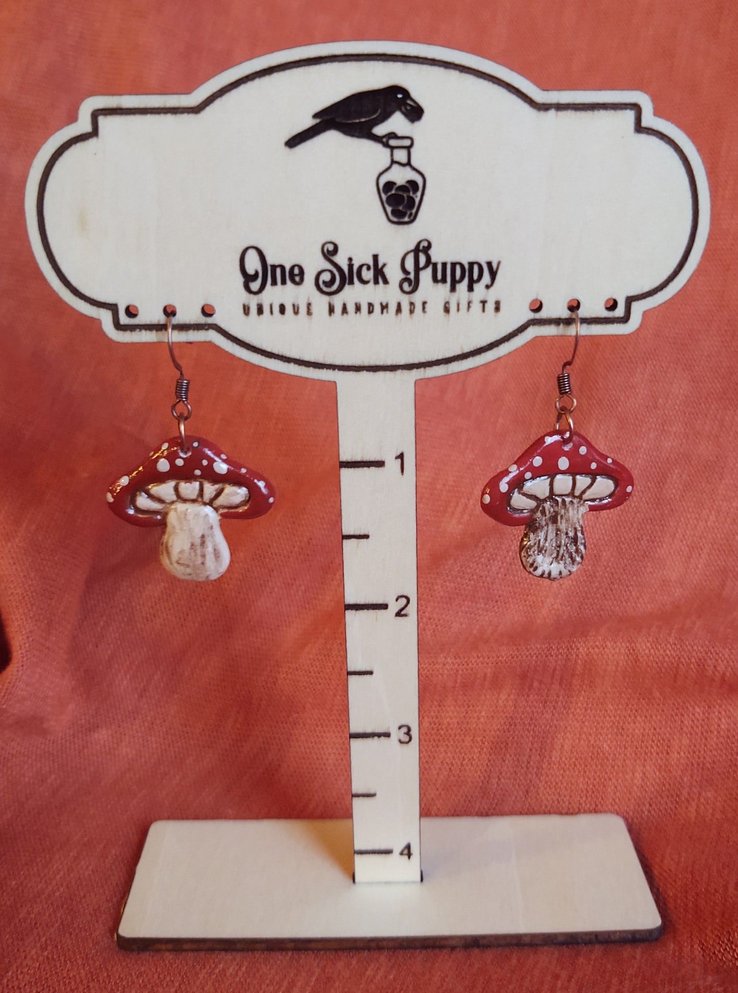 70s Mushroom Dangle Earrings