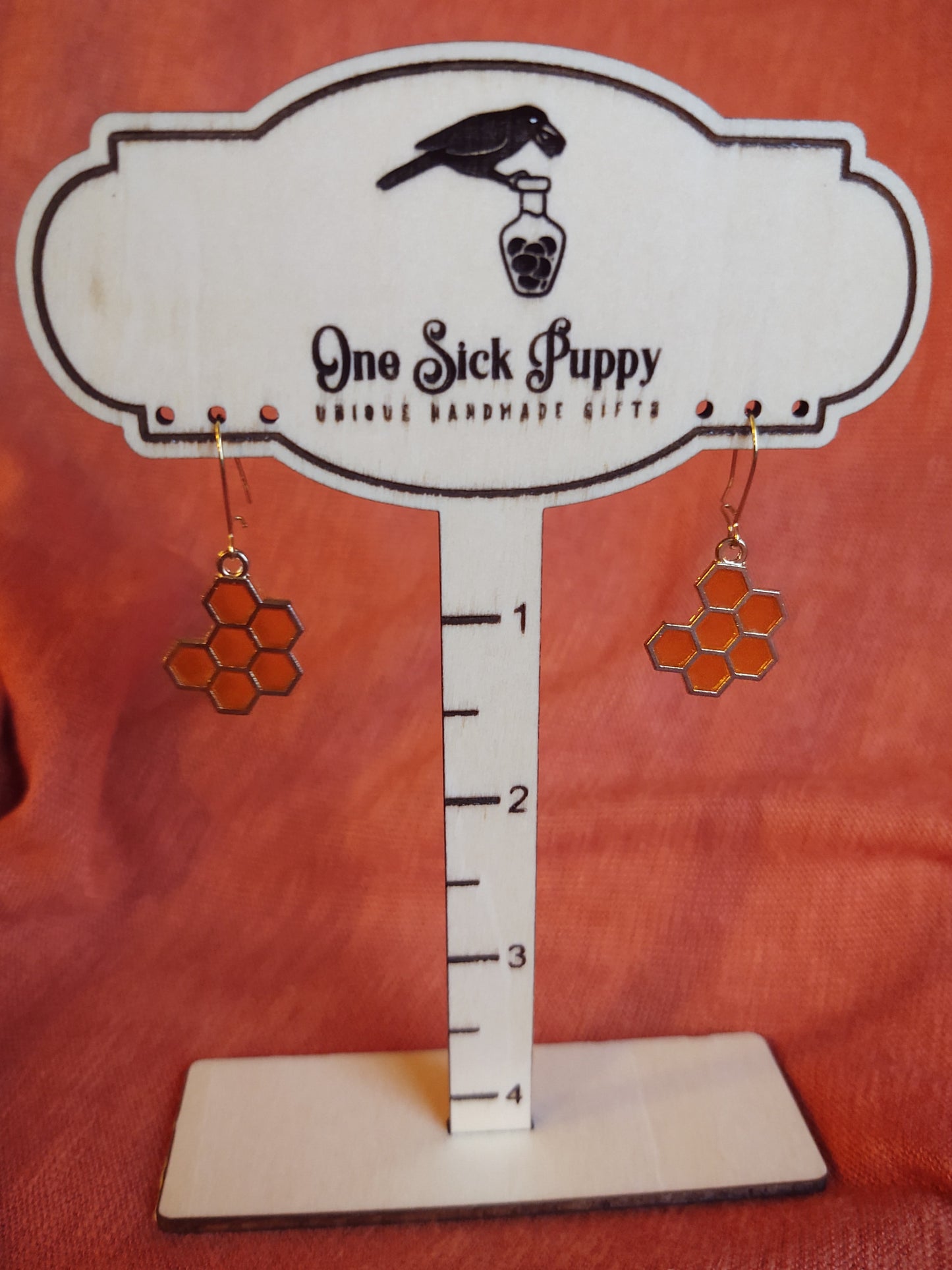 Honey Comb Dangle Earrings