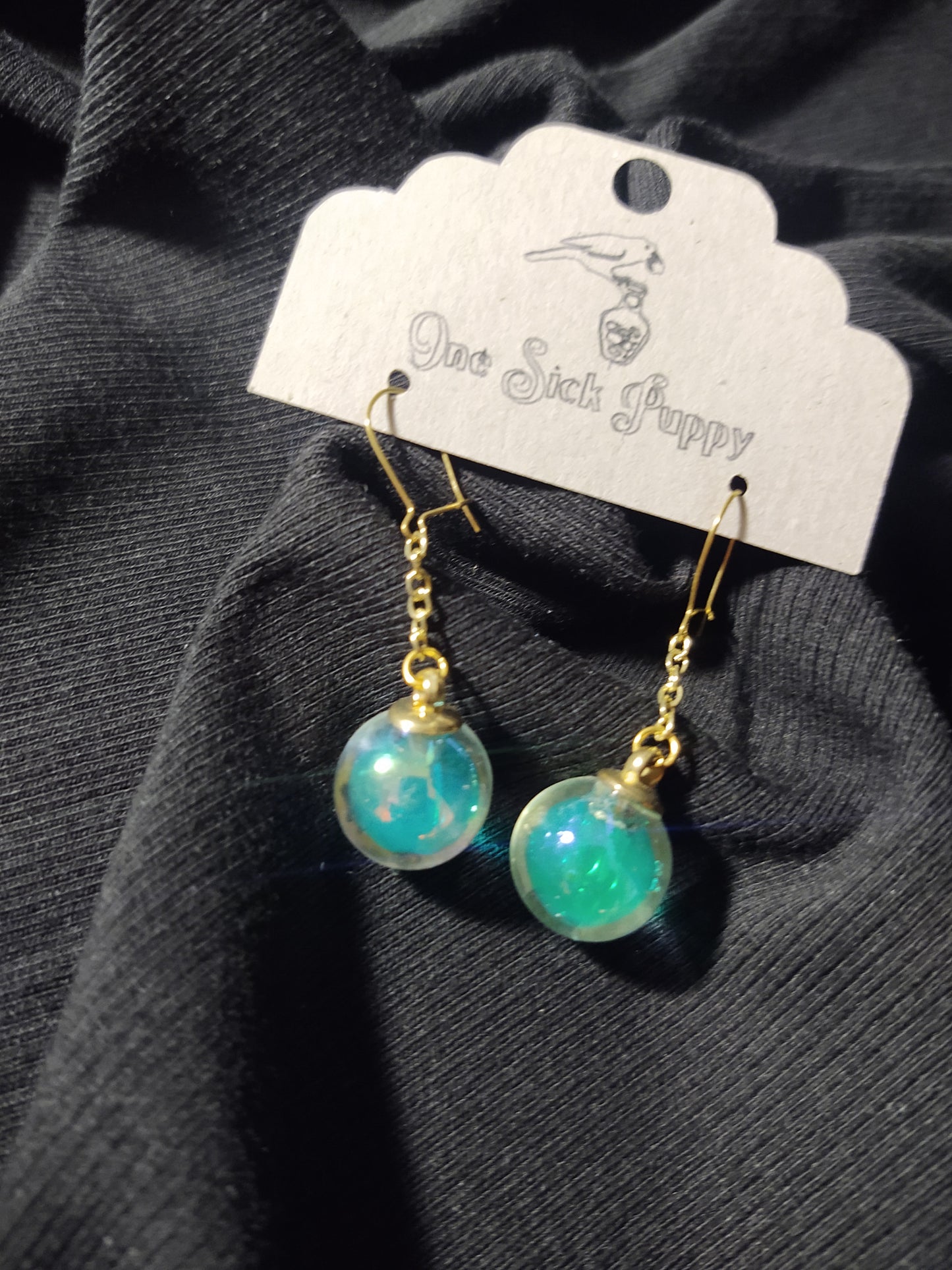 Mirror Ball Dangle Earrings