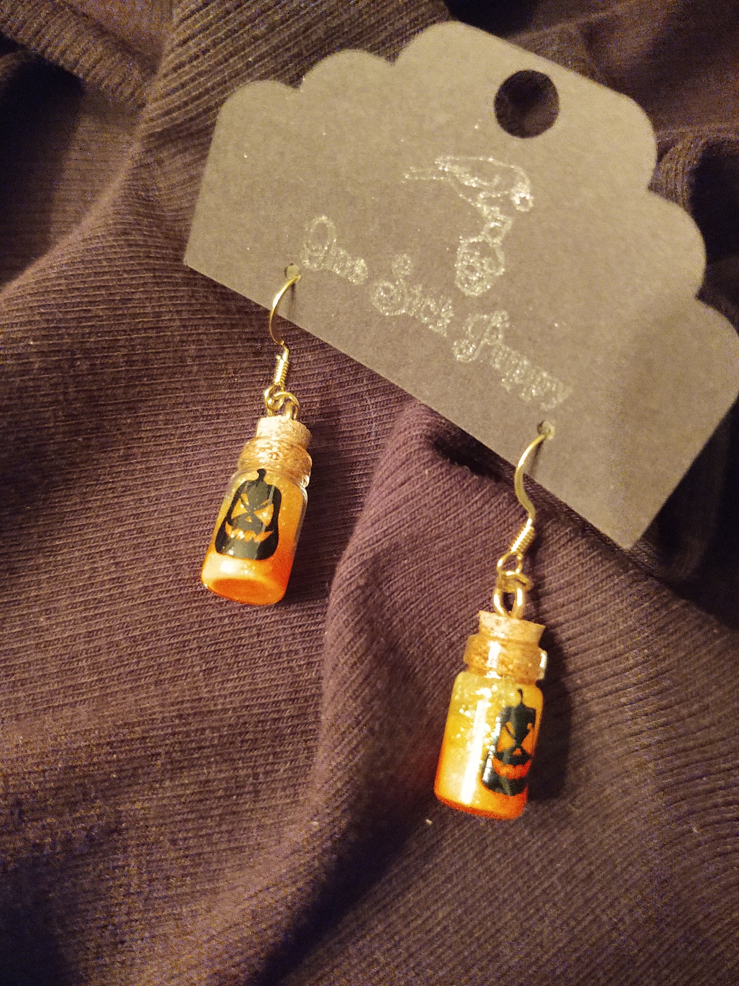 Candy Corn Glow Potion Dangles