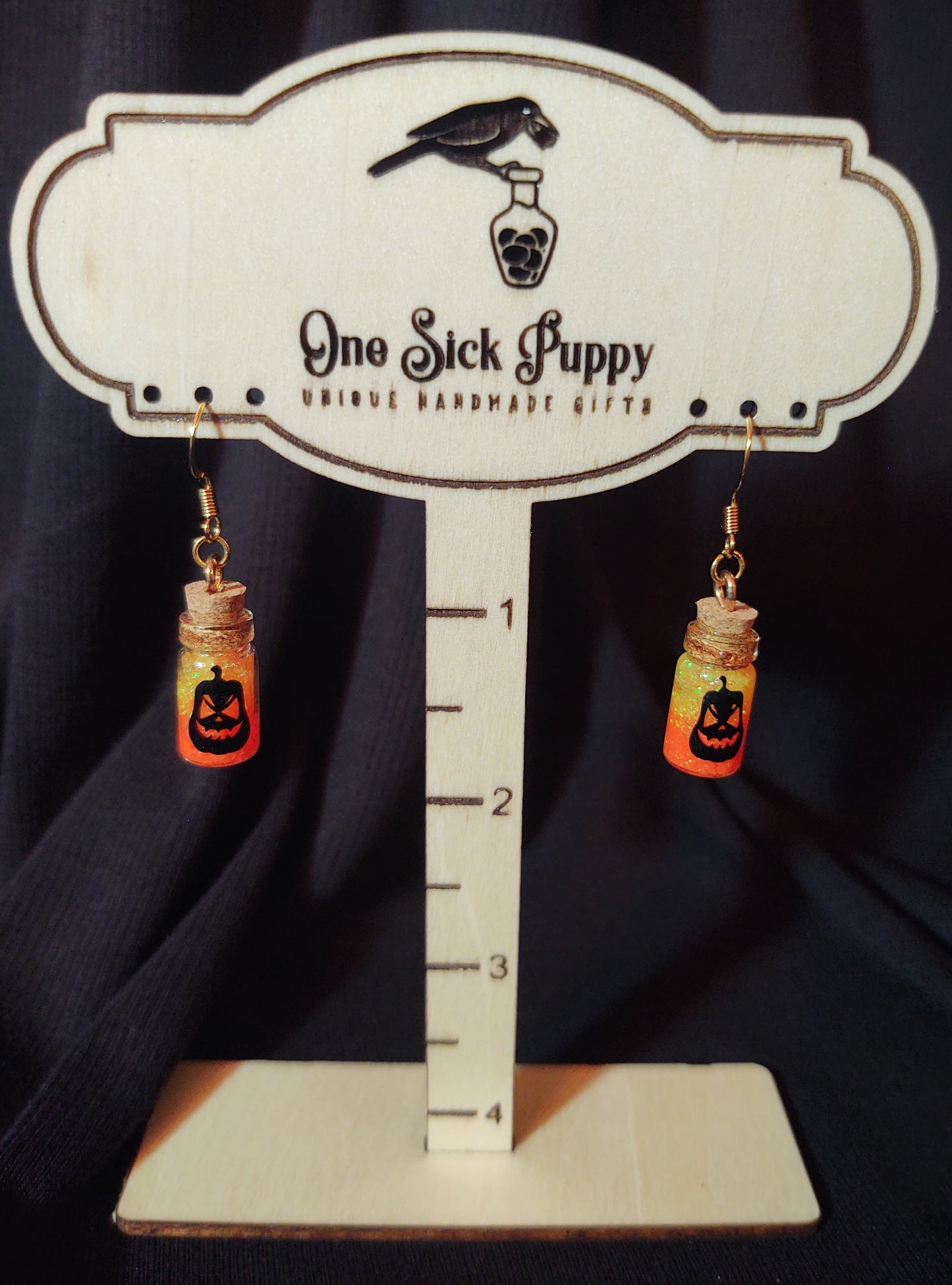 Candy Corn Glow Potion Dangles