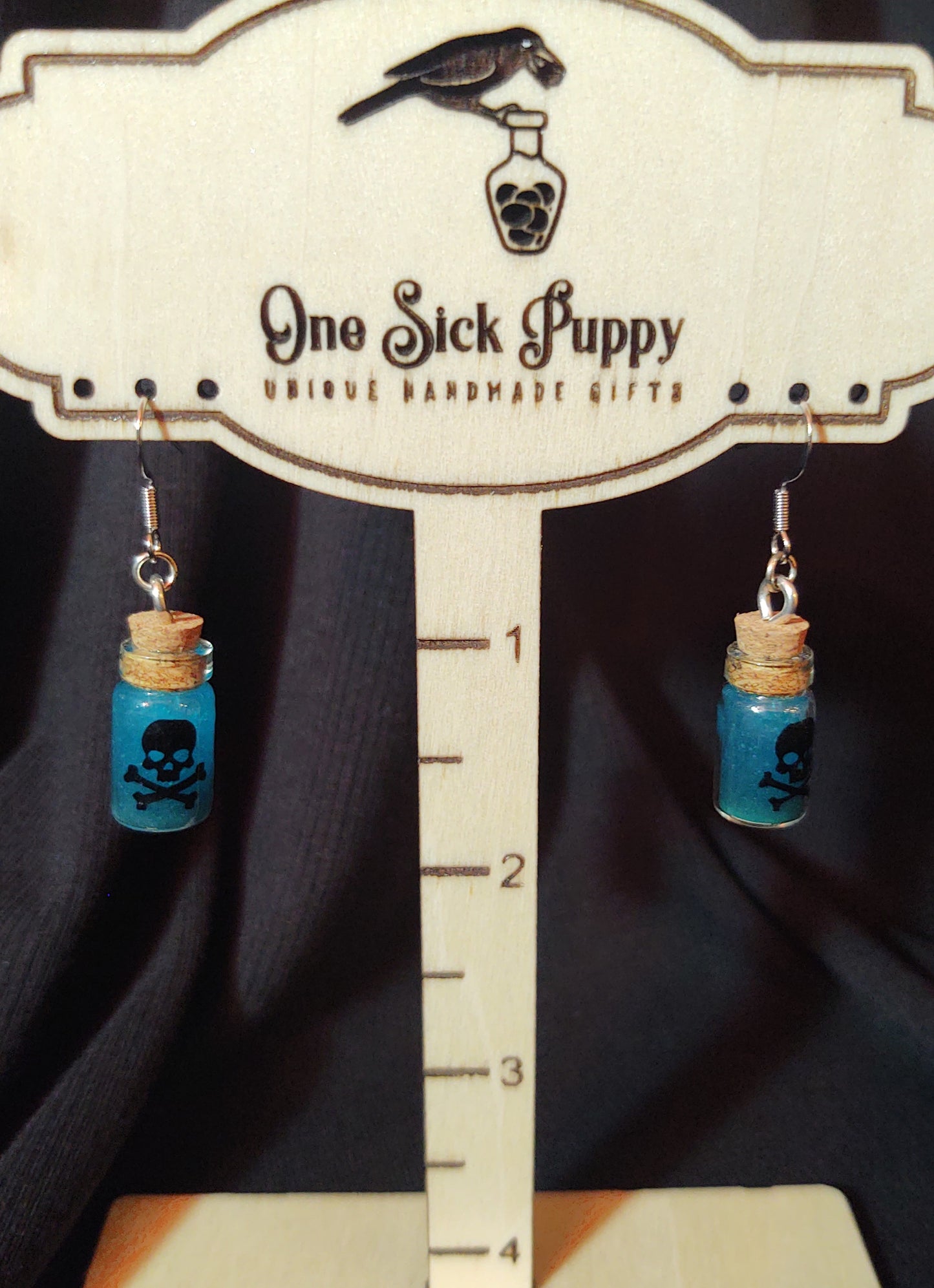 Toxic Blue Glow Dangles