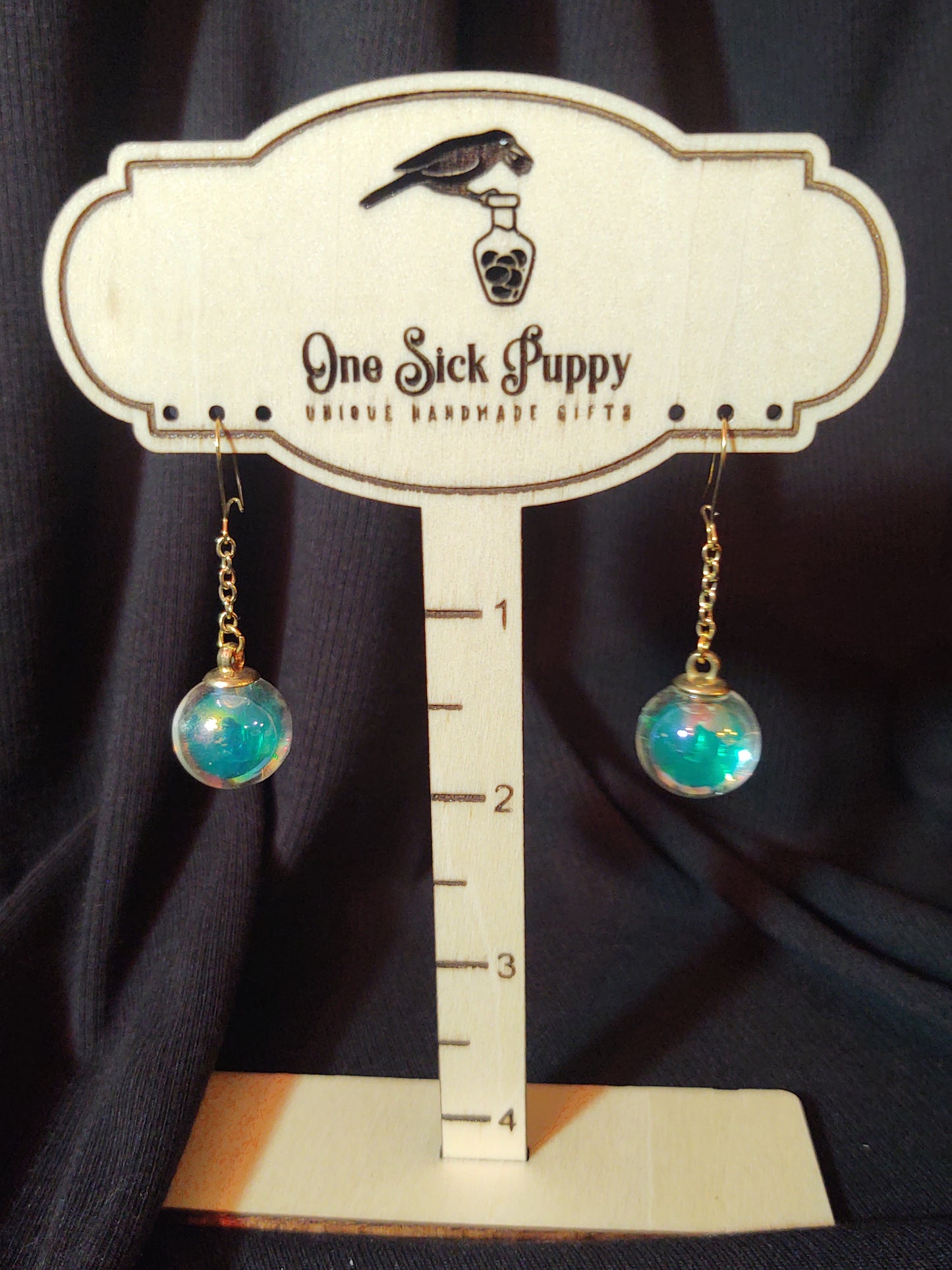 Mirror Ball Dangle Earrings