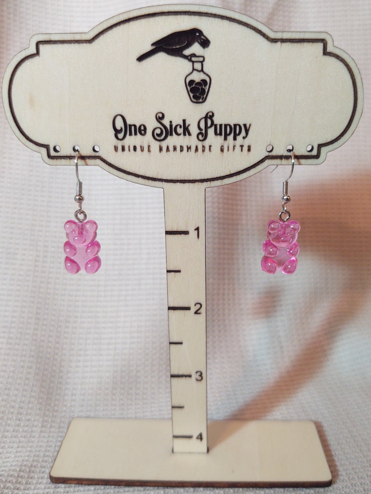 Gummy Bear Drop Earrings- Watermelon