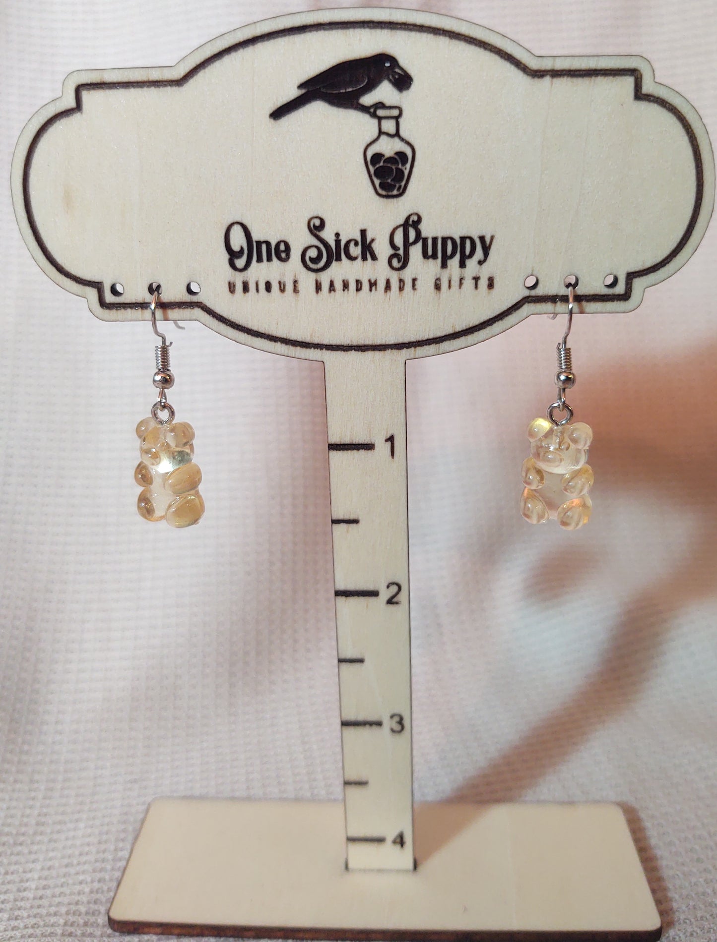 Gummy Bear Drop Earrings- Peach