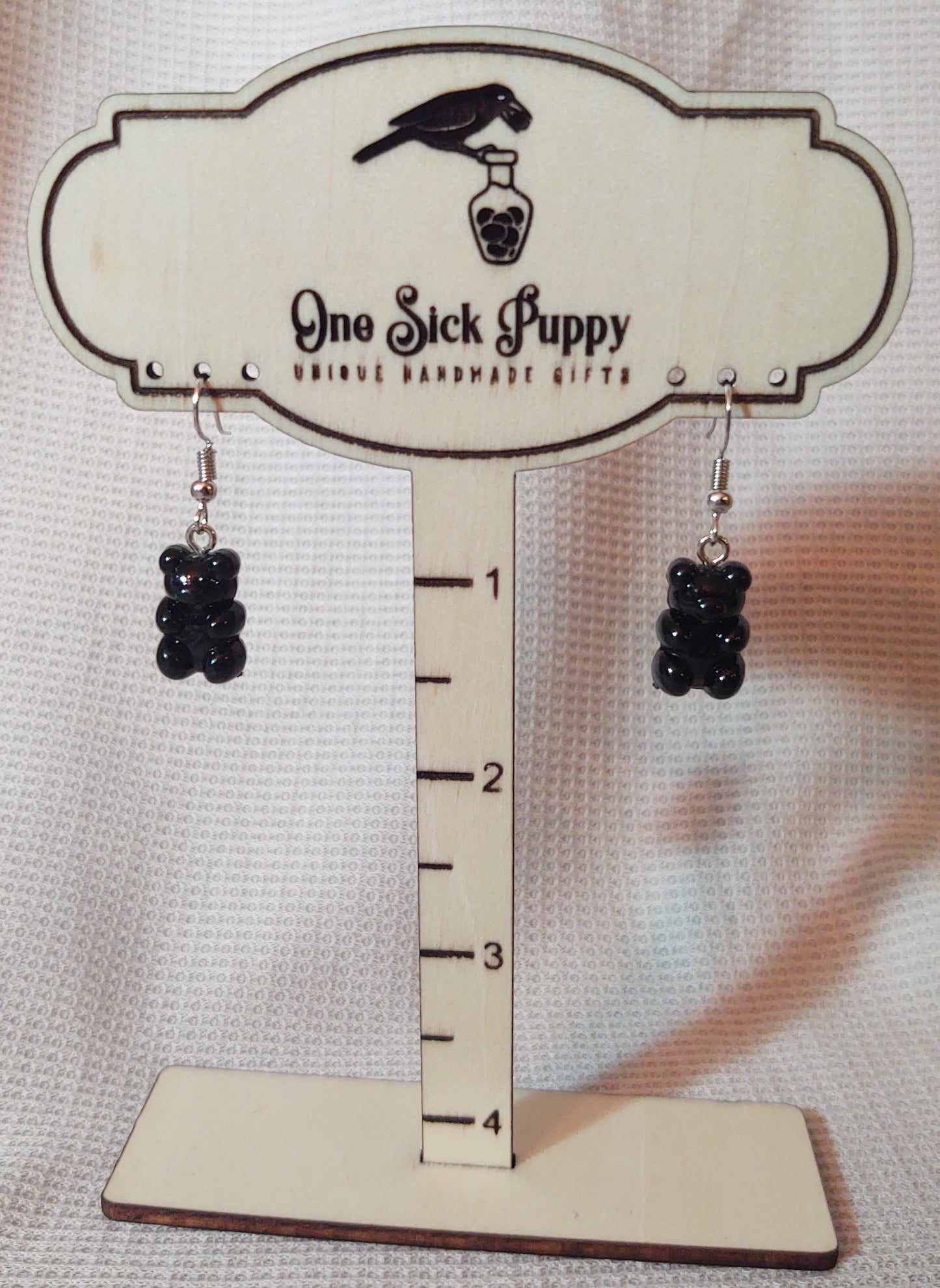 Gummy Bear Drop Earrings- Licorice