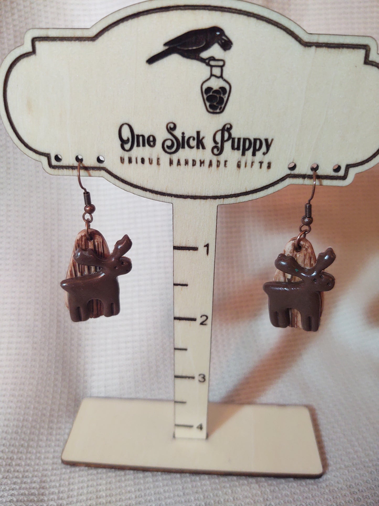 Chocolate Moose Dangle Earrings
