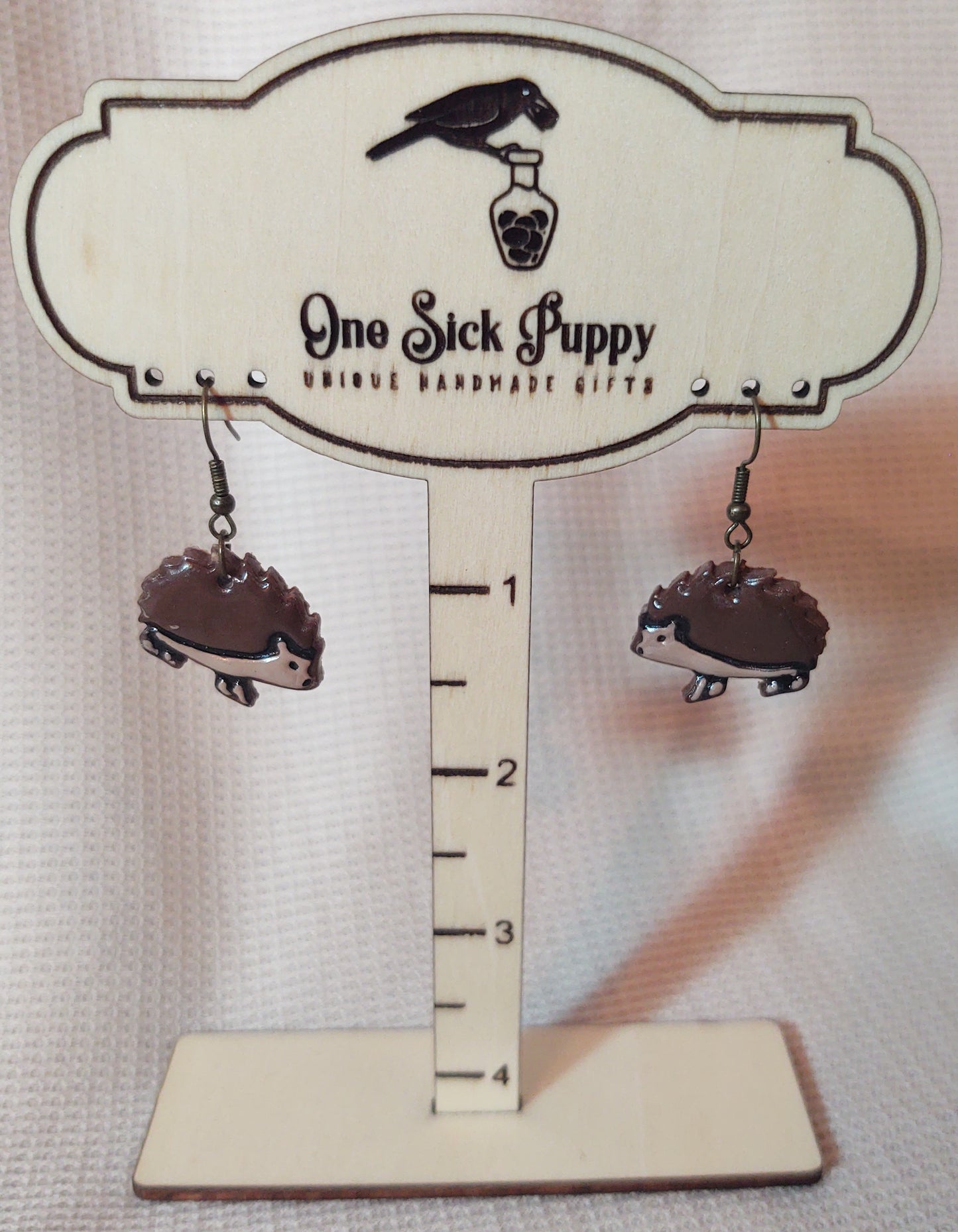 Hedgehog Dangle Earrings