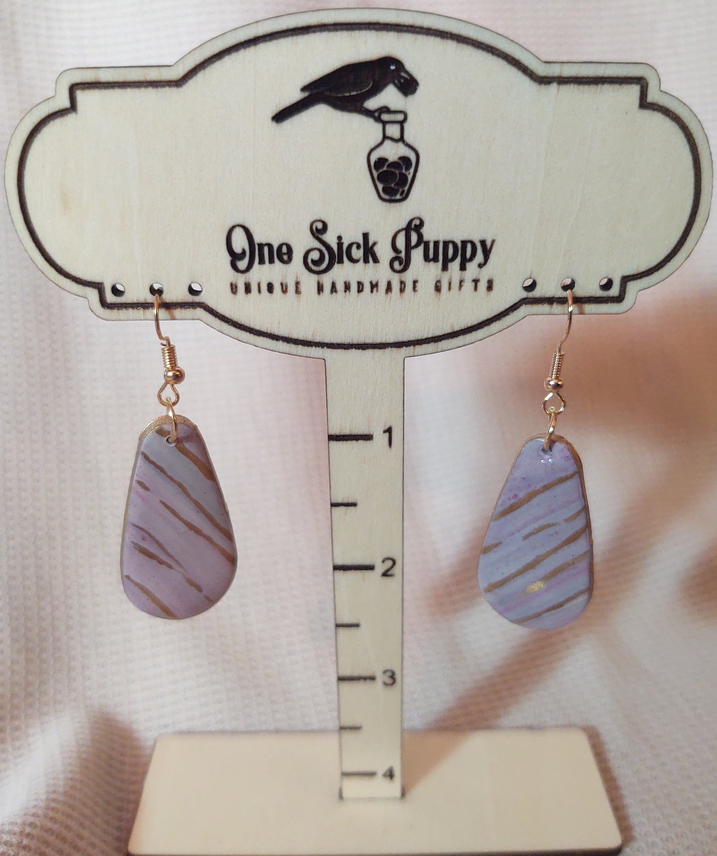 Purple Agate Drop Earrings