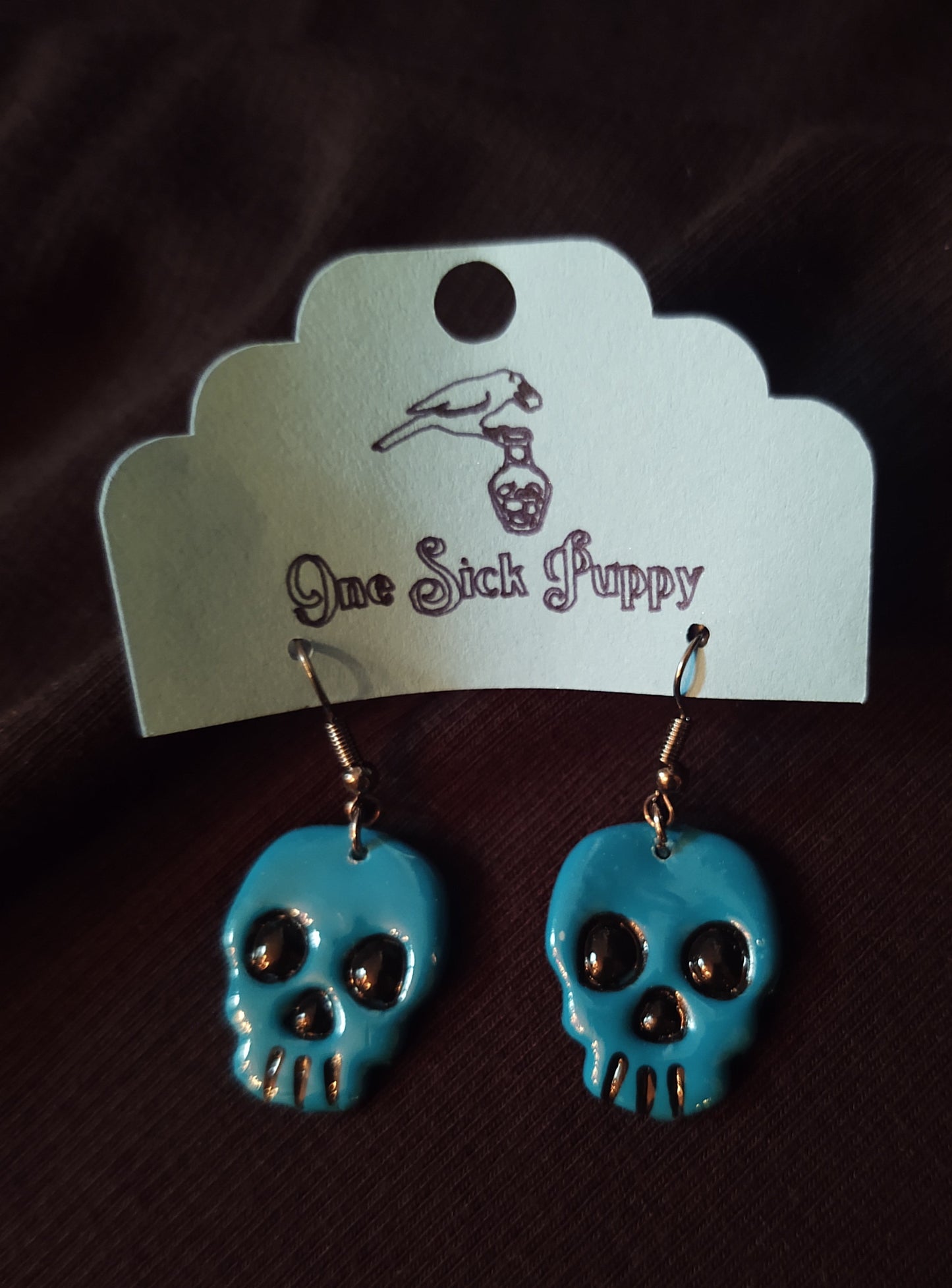 Electric Blue Skulls