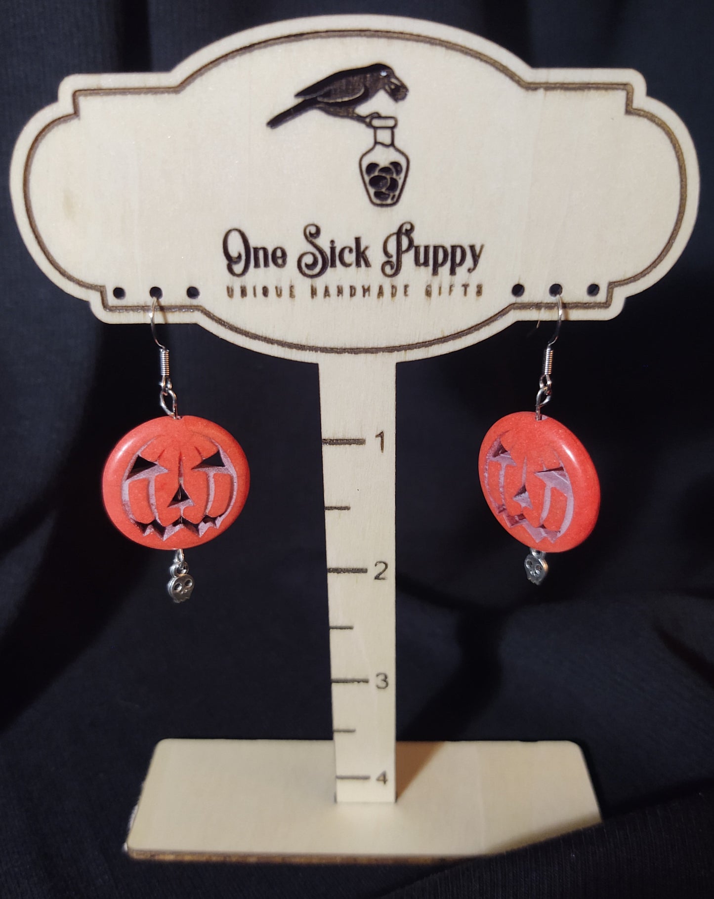 Stone Pumpkin Dangles