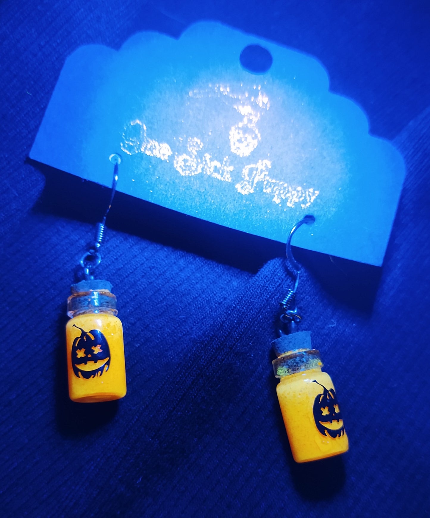Toxic Pumpkin Glow Dangles
