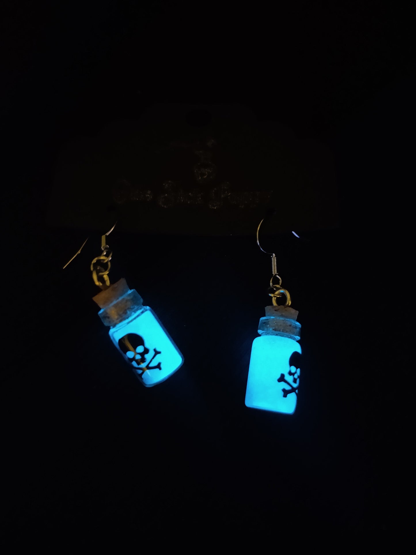 Toxic Blue Glow Dangles