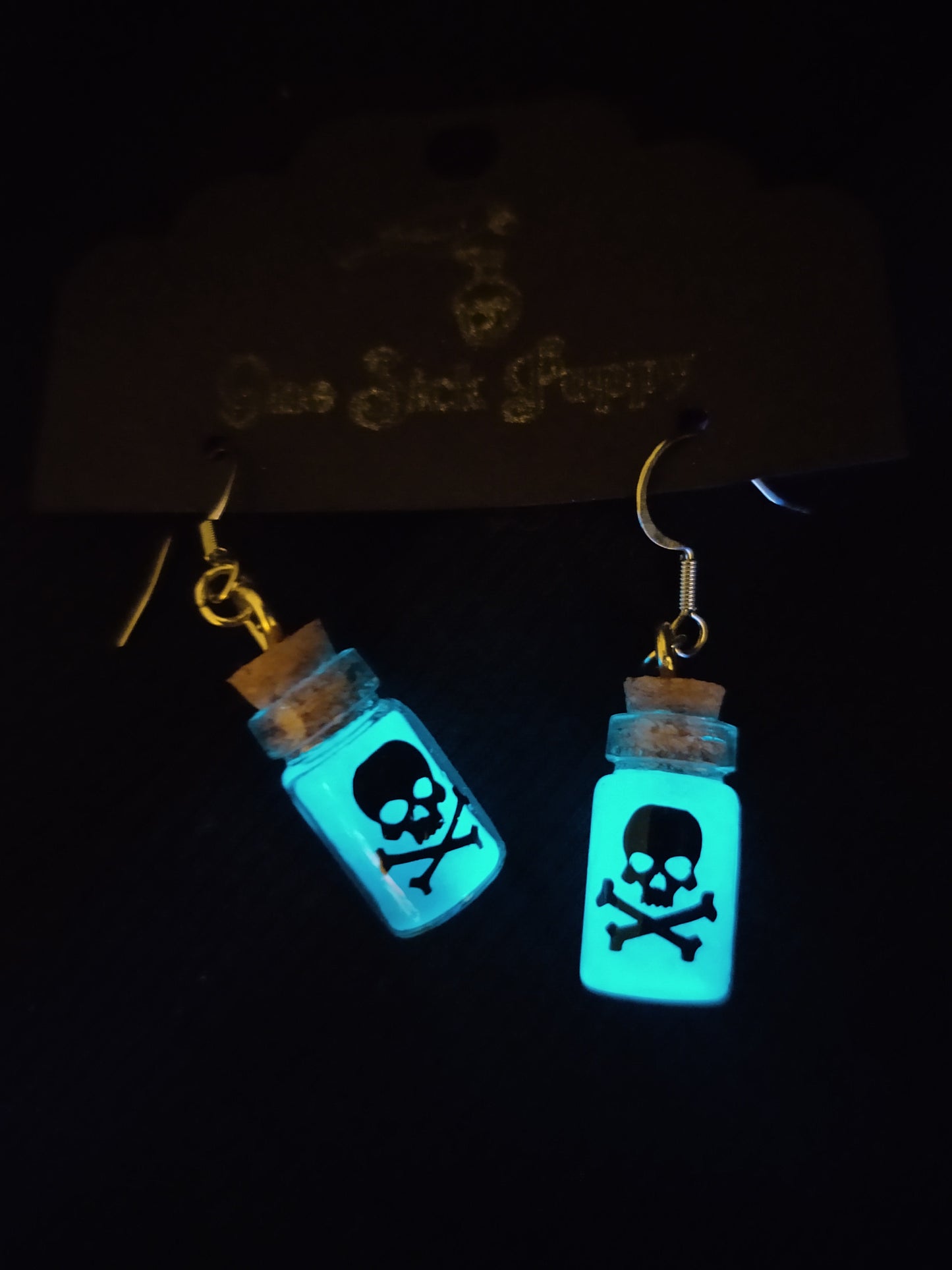 Toxic Blue Glow Dangles