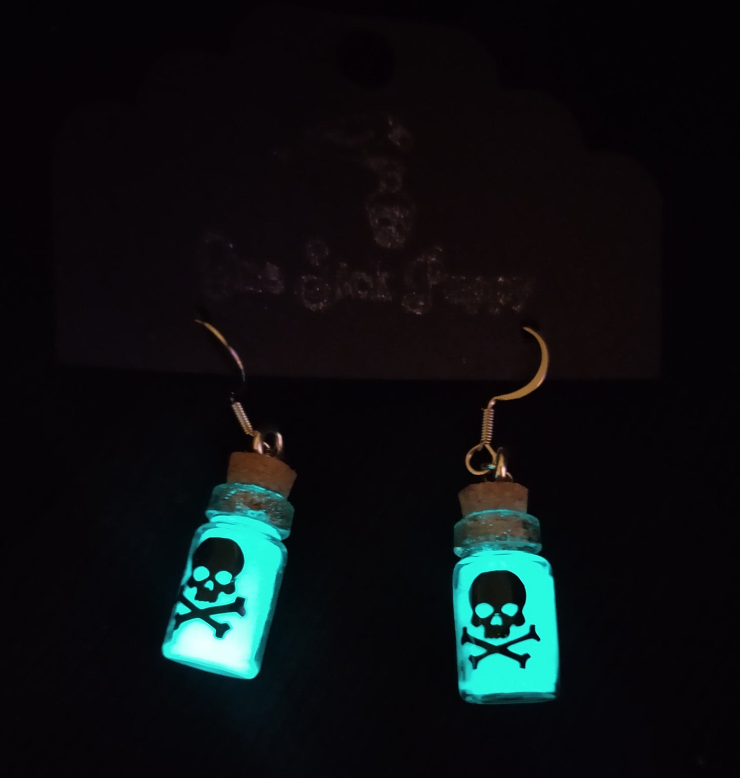 Toxic Blue Glow Dangles