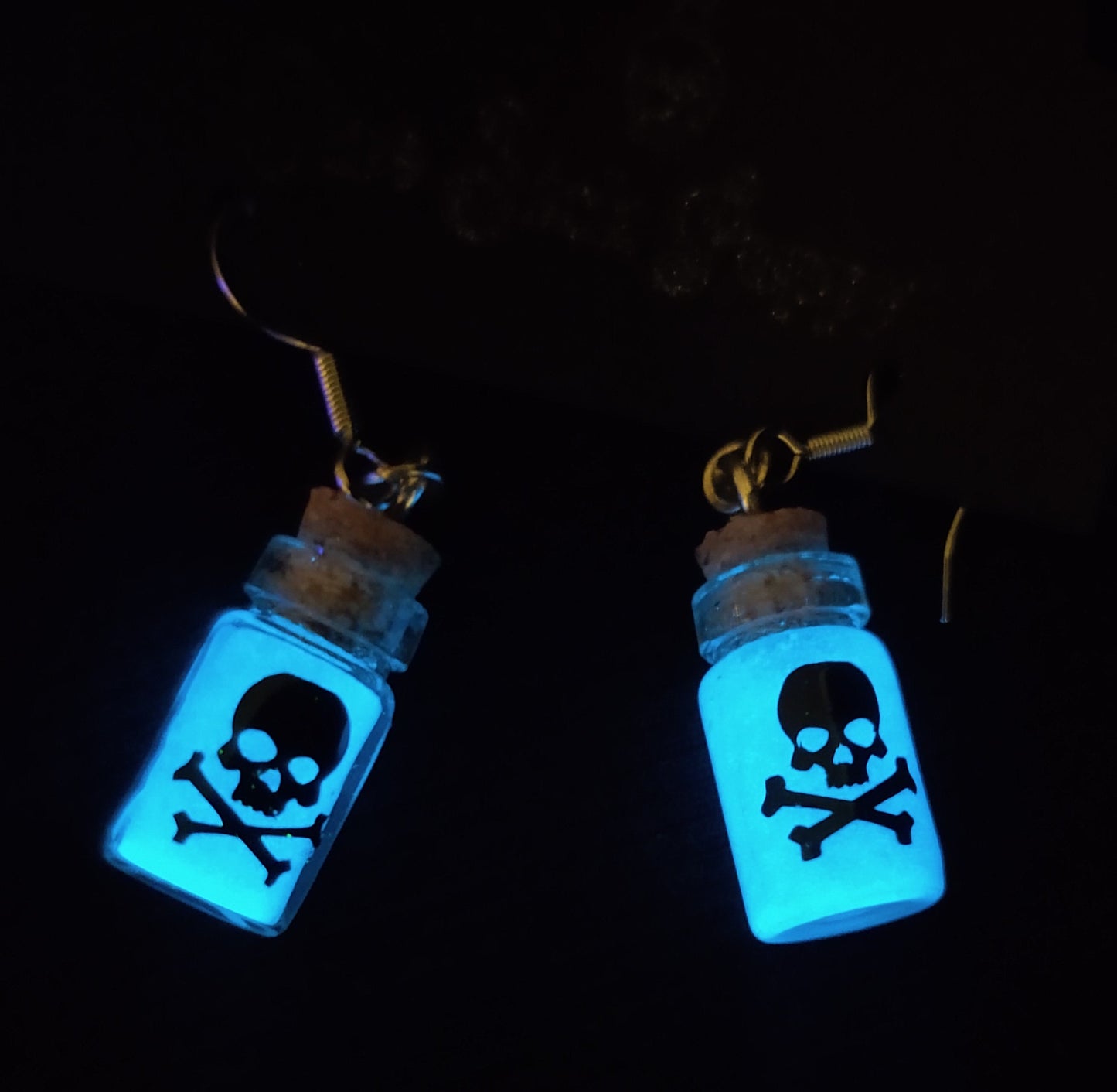 Toxic Blue Glow Dangles