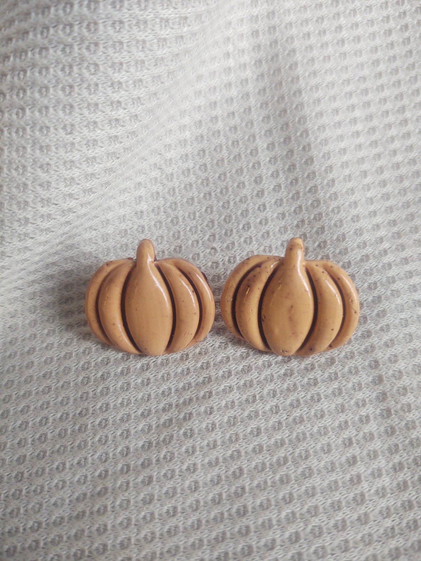 Large Antique Orange Pumpkin Studs