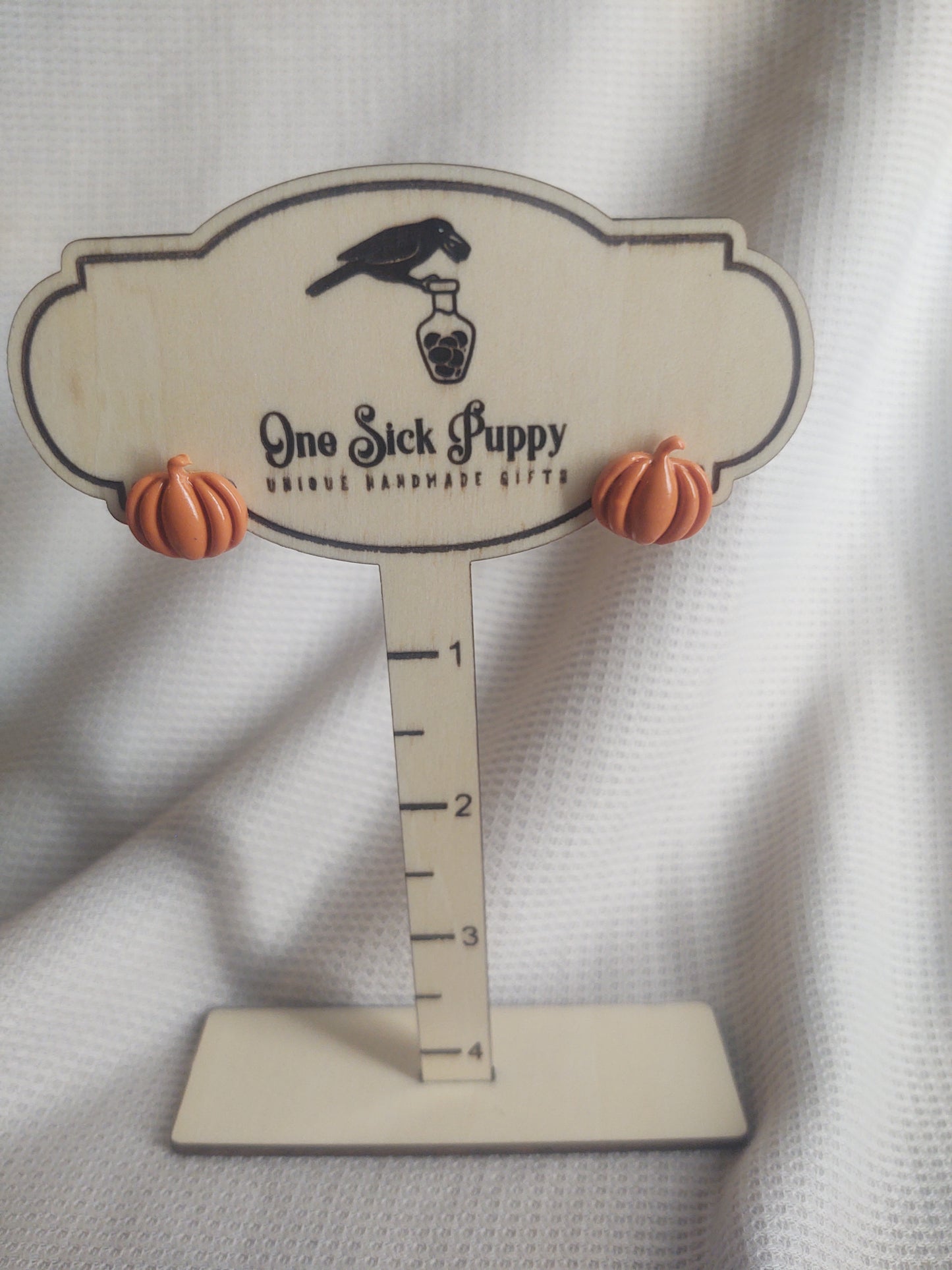 Small Terracotta Pumpkin Studs