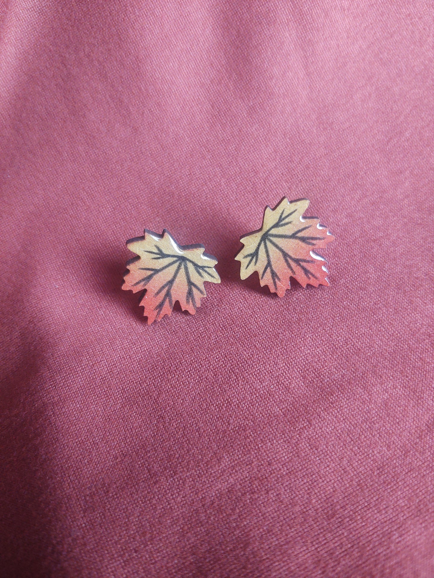 Fall Leaf Studs